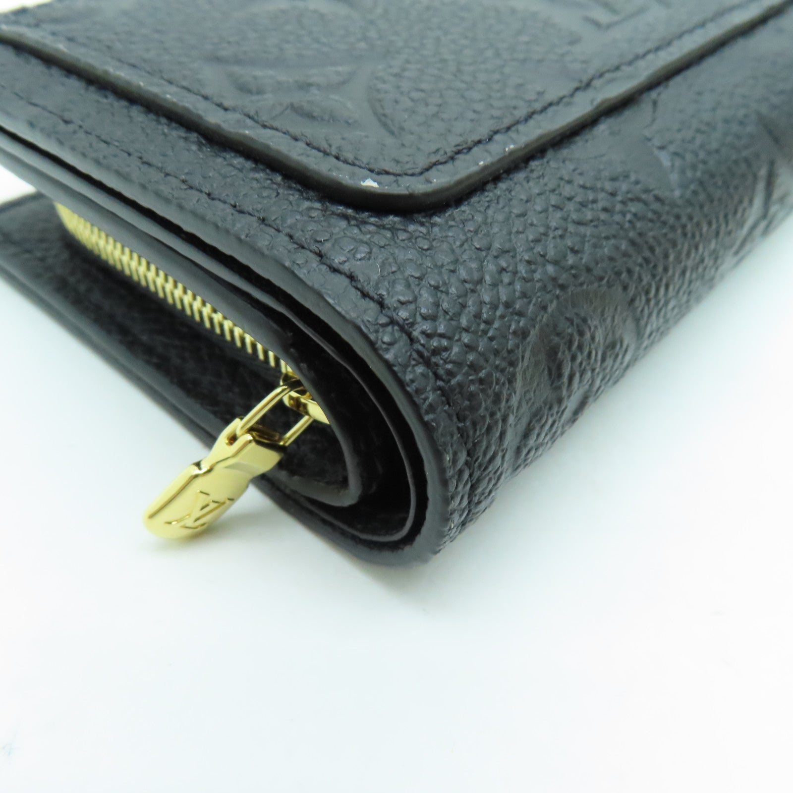 LOUIS VUITTON Monogram Empreinte Clea金扣錢包黑色