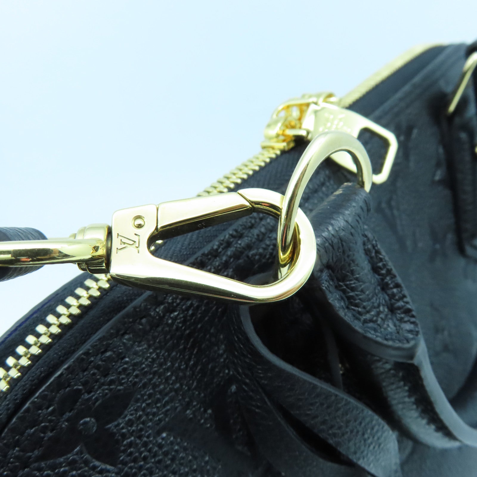 LOUIS VUITTON Monogram Empreinte Neo Alma PM金扣手挽肩背两用袋黑色