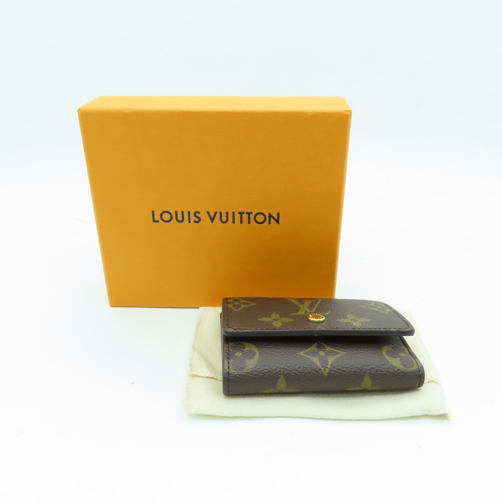 LOUIS VUITTON Monogram Micro Wallet金扣錢包棕色