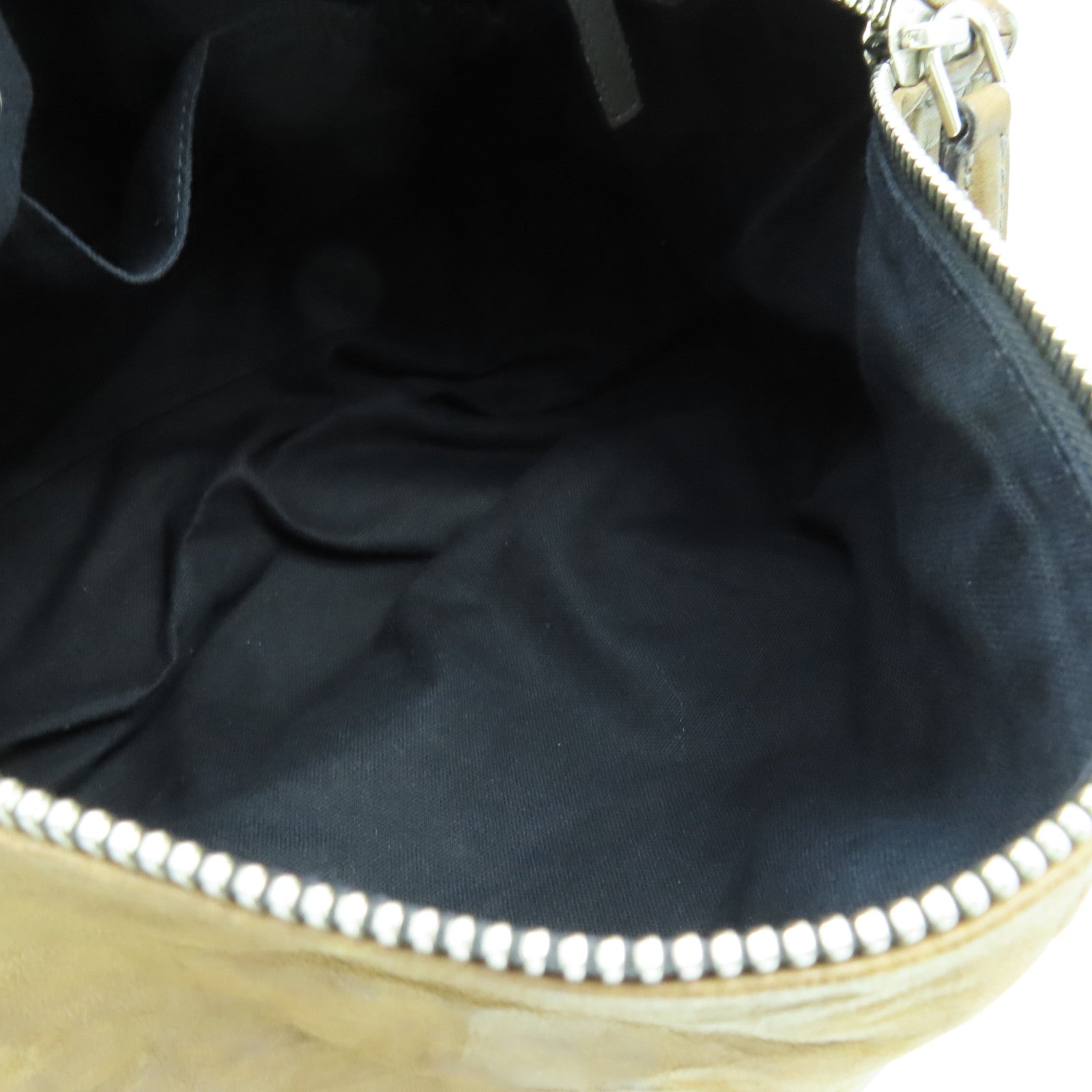 GIVENCHY 牛皮皮革Pandora銀扣手挽肩背兩用袋卡其色
