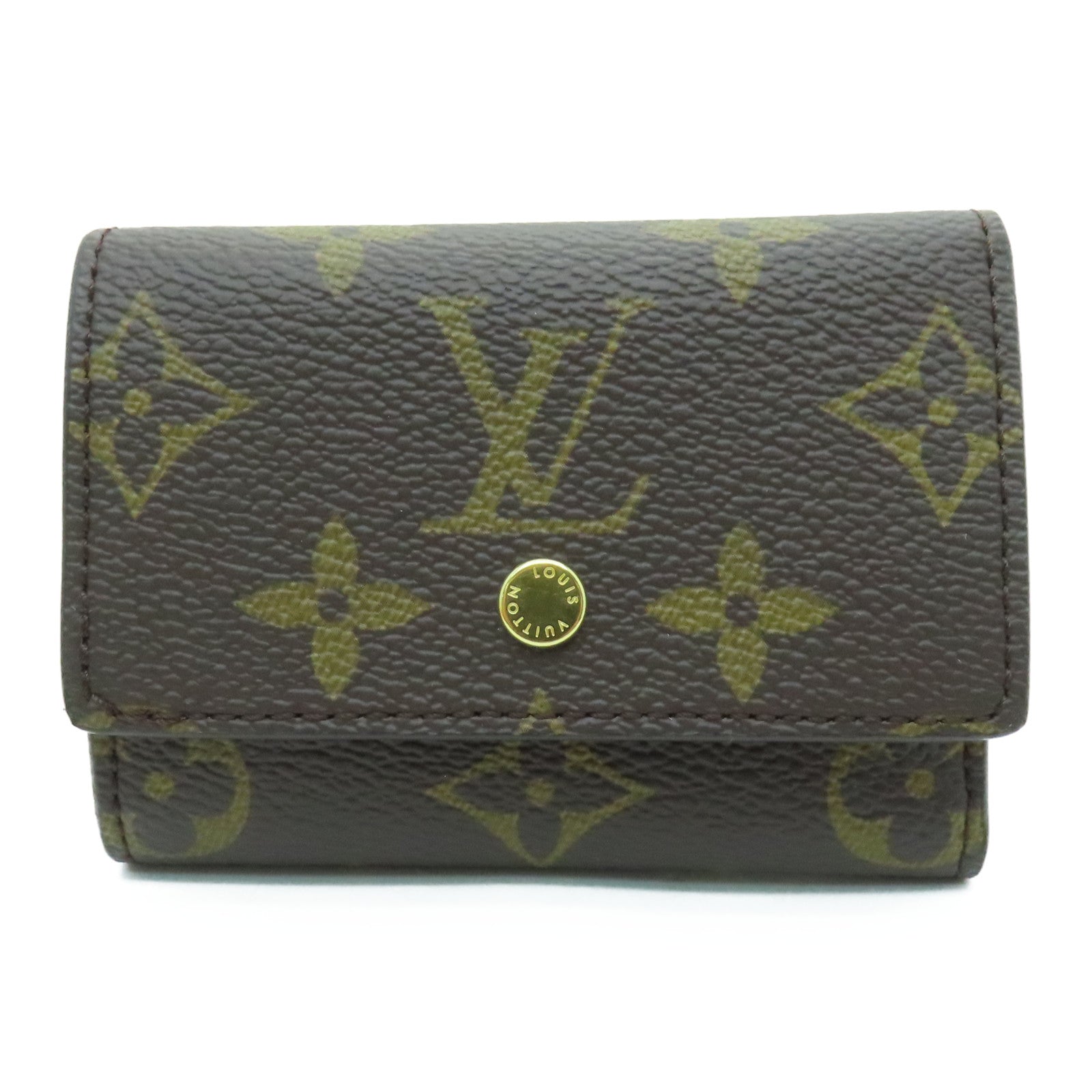 LOUIS VUITTON Monogram Micro Wallet金扣錢包棕色
