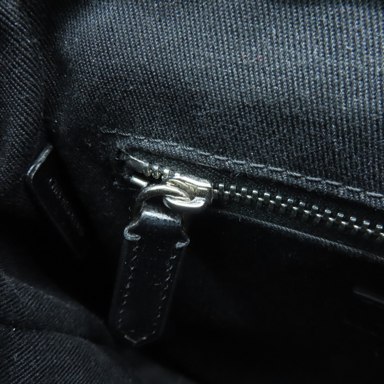 BURBERRY PVC Coated Canvas Shoulder Bag Silver Buckle Black