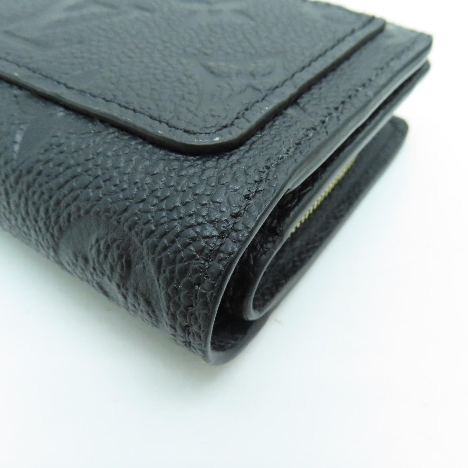 LOUIS VUITTON Monogram Empreinte Clea金扣錢包黑色