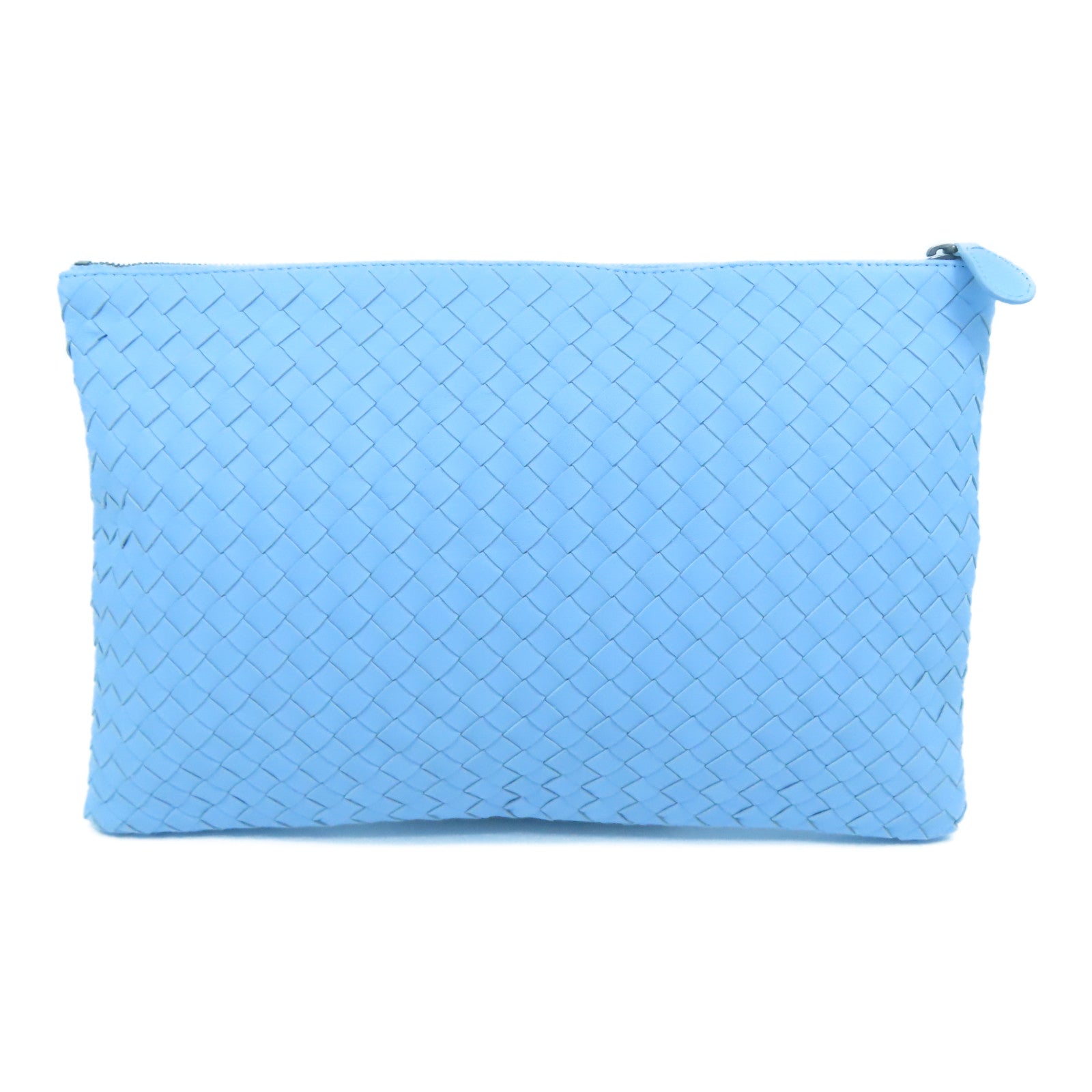 BOTTEGA VENETA 織紋皮革Clutch Bag手拿包淺藍色