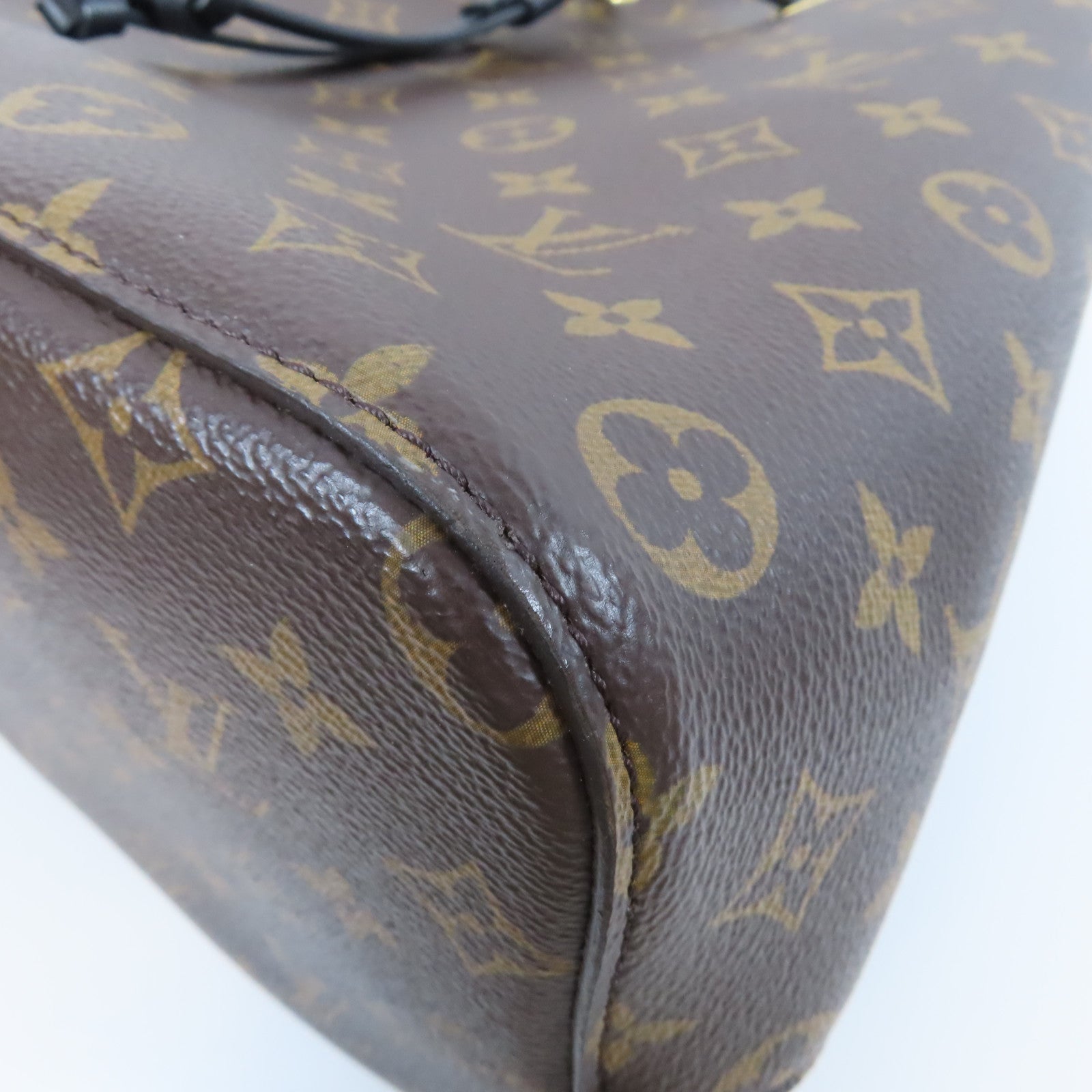 LOUIS VUITTON Monogram Neo Noe MM金扣肩背袋啡色/黑色