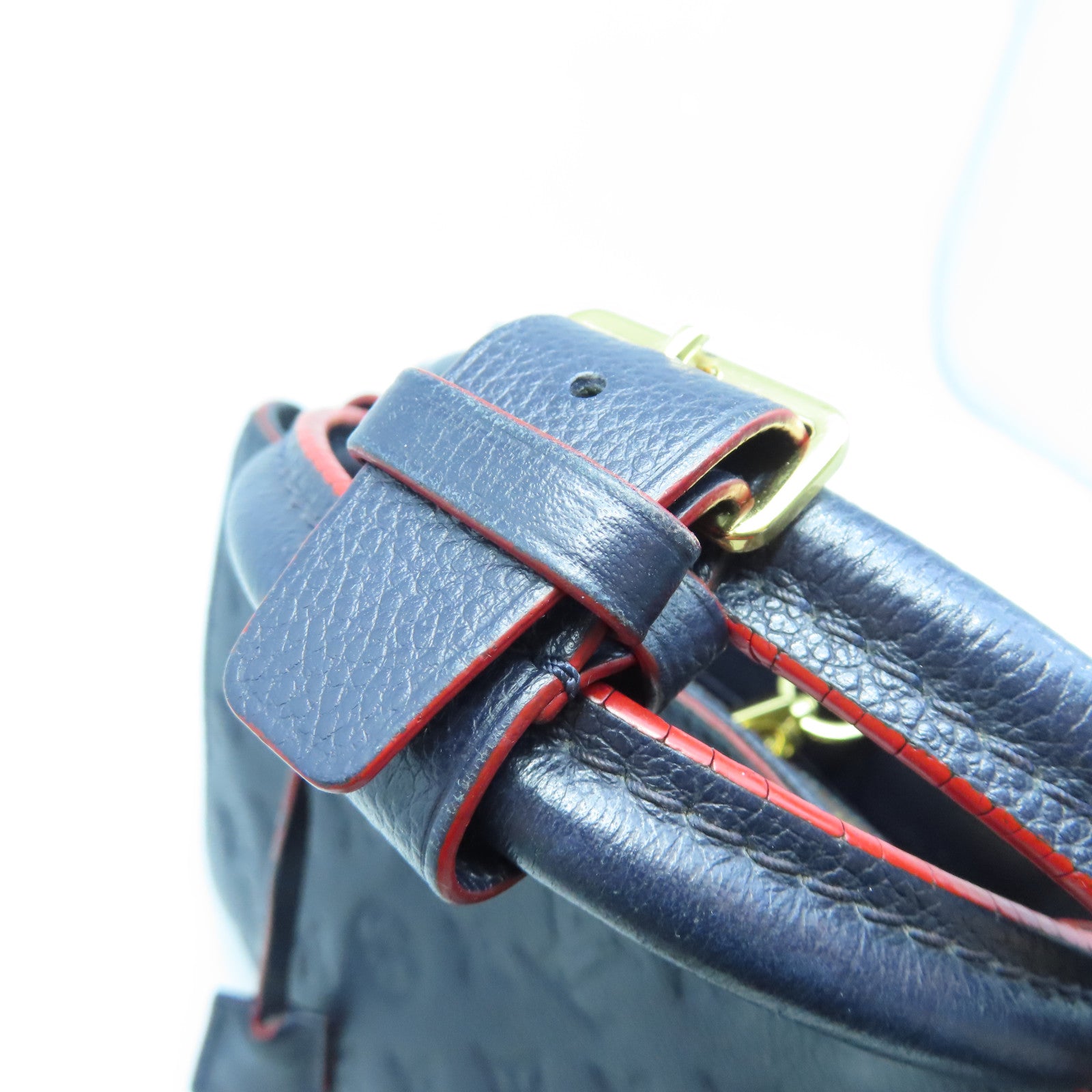 LOUIS VUITTON Mono-Empreinte Montaigne BB金扣手挽肩袋兩用袋藍色