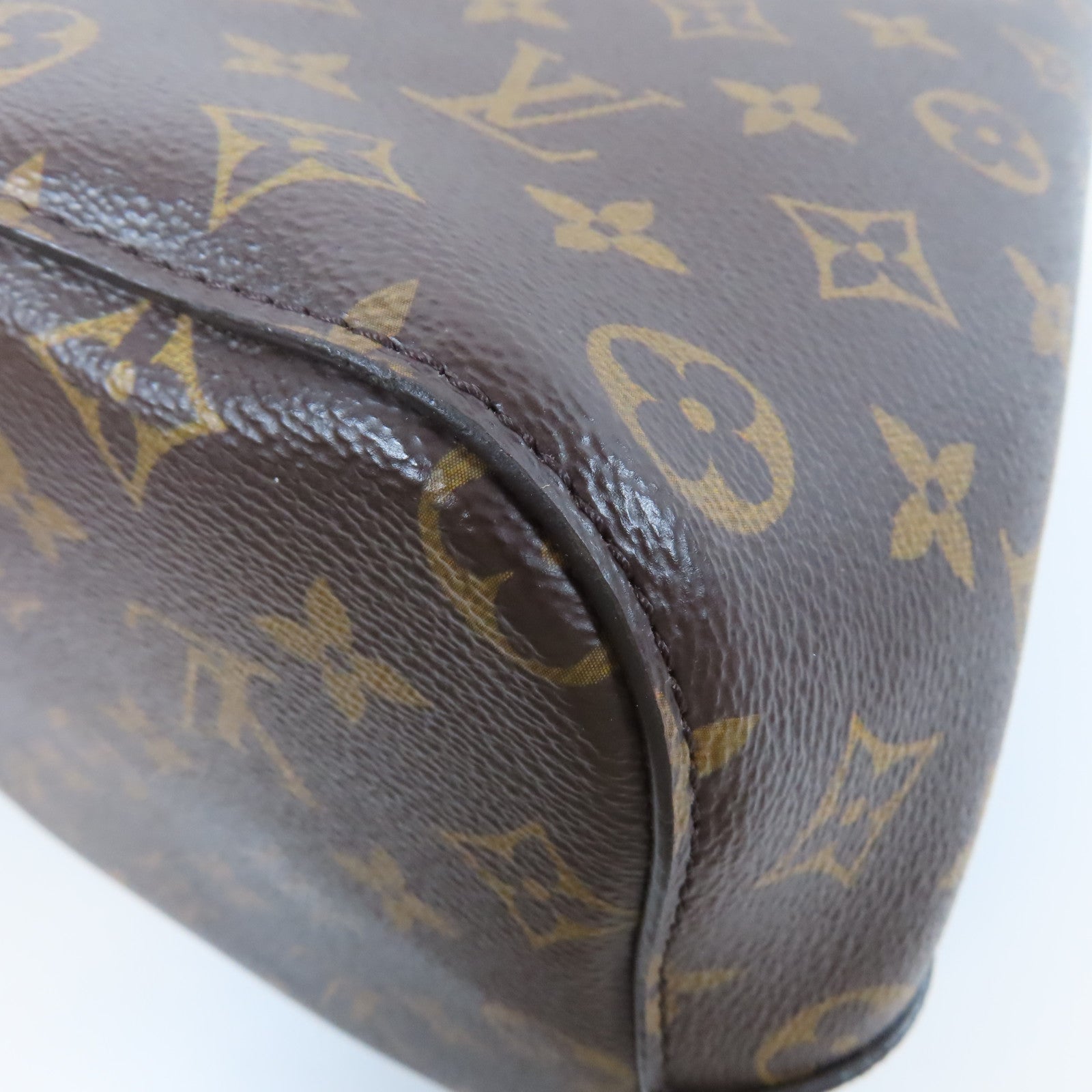 LOUIS VUITTON Monogram Neo Noe MM金扣肩背袋啡色/黑色