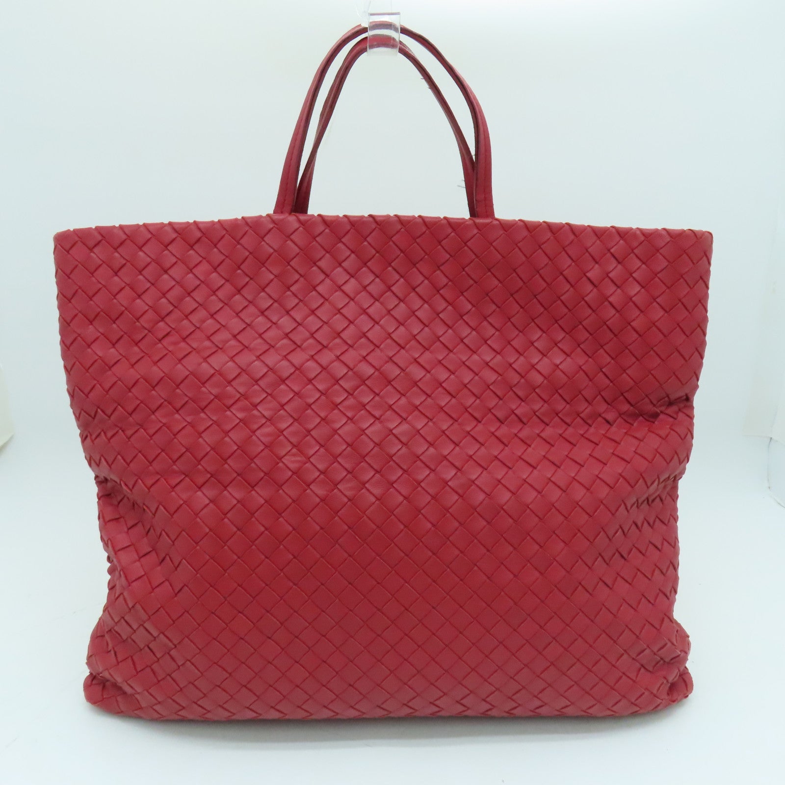 BOTTEGA VENETA 織紋皮革2way Shoulder Bag手挽肩背兩用袋紅色
