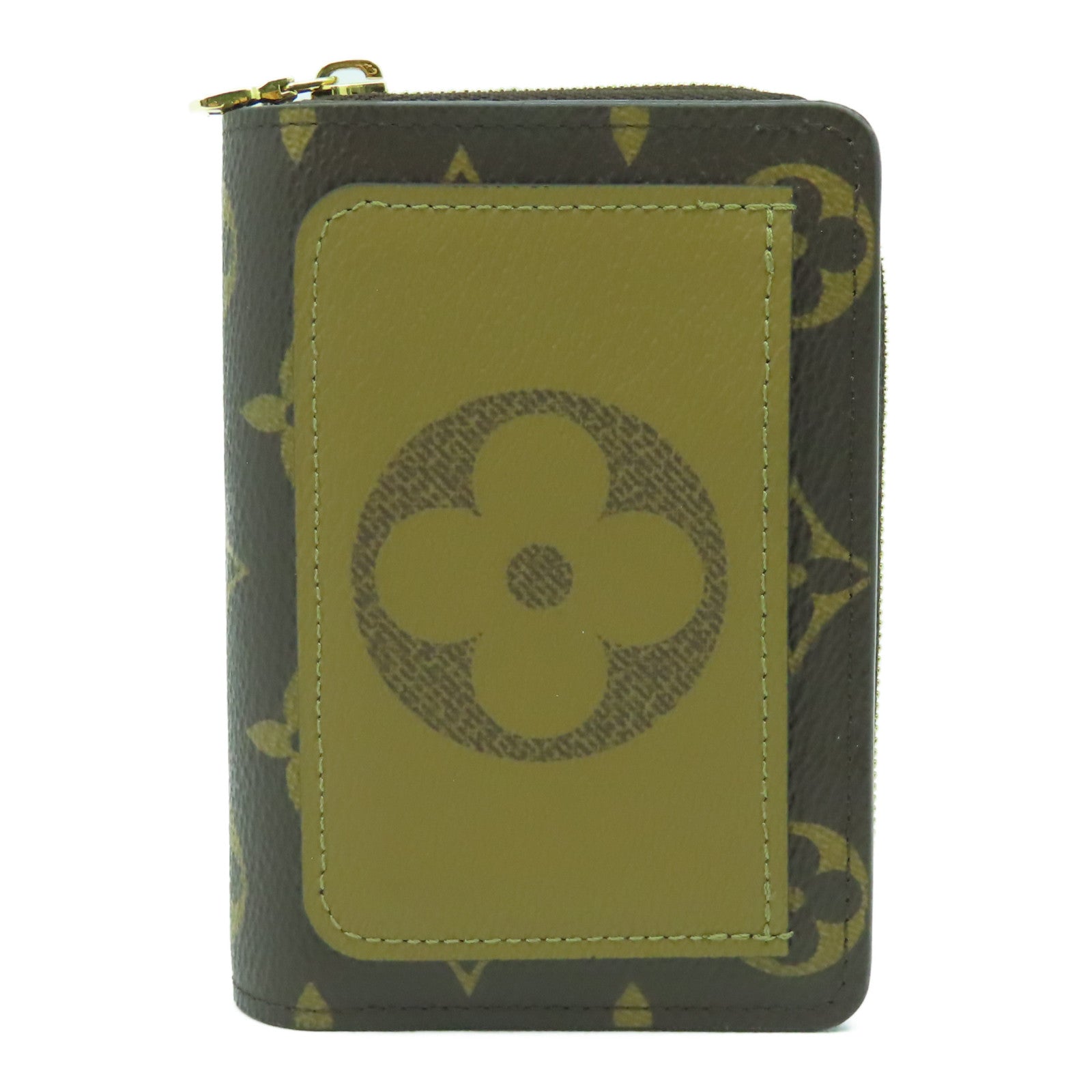 LOUIS VUITTON Monogram Lou金扣錢包啡色