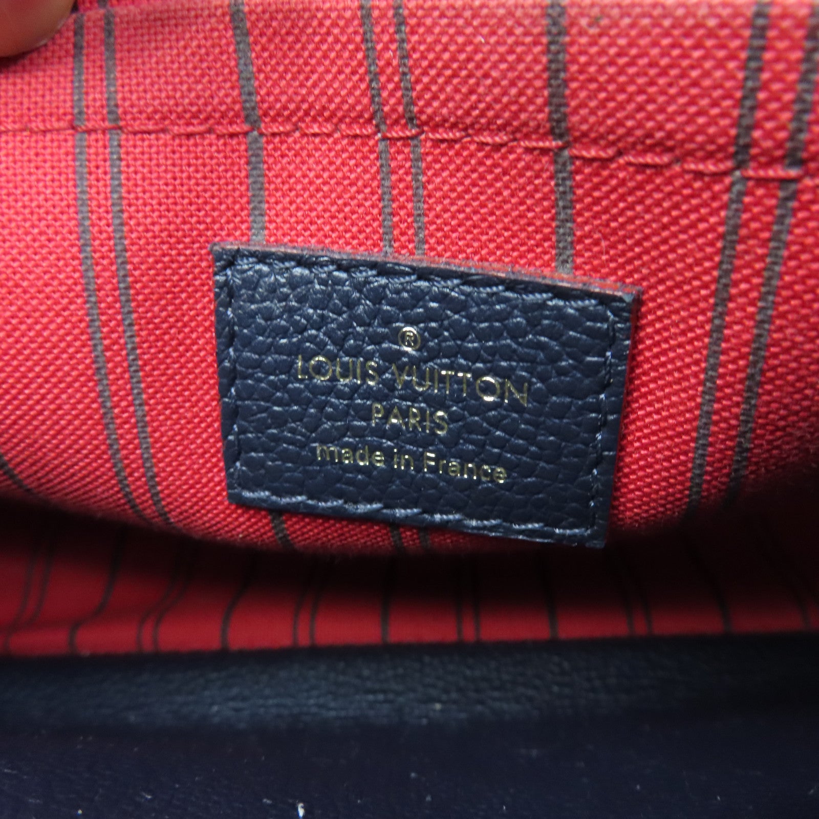 LOUIS VUITTON Mono-Empreinte Montaigne BB金扣手挽肩袋兩用袋藍色