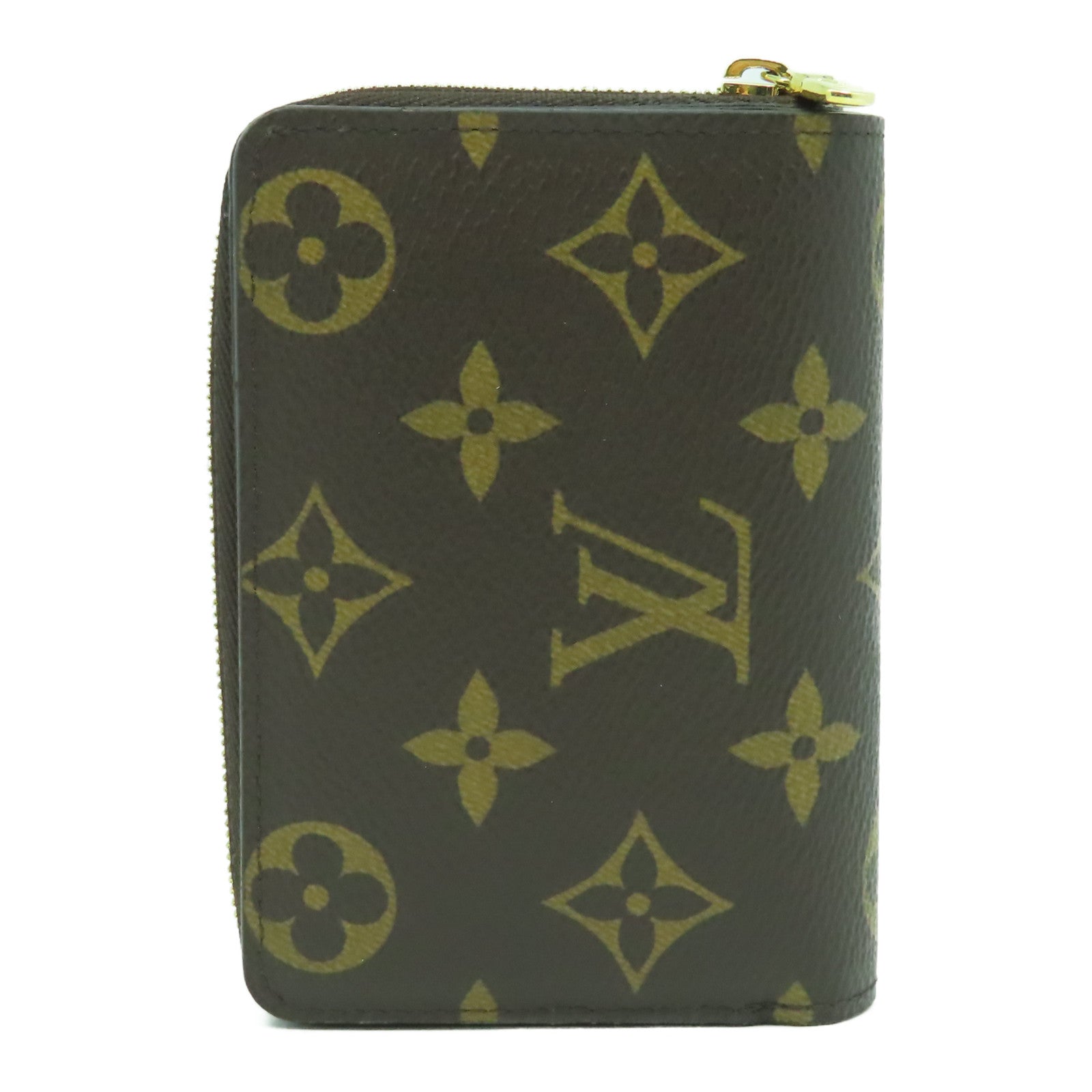 LOUIS VUITTON Monogram Lou金扣錢包啡色