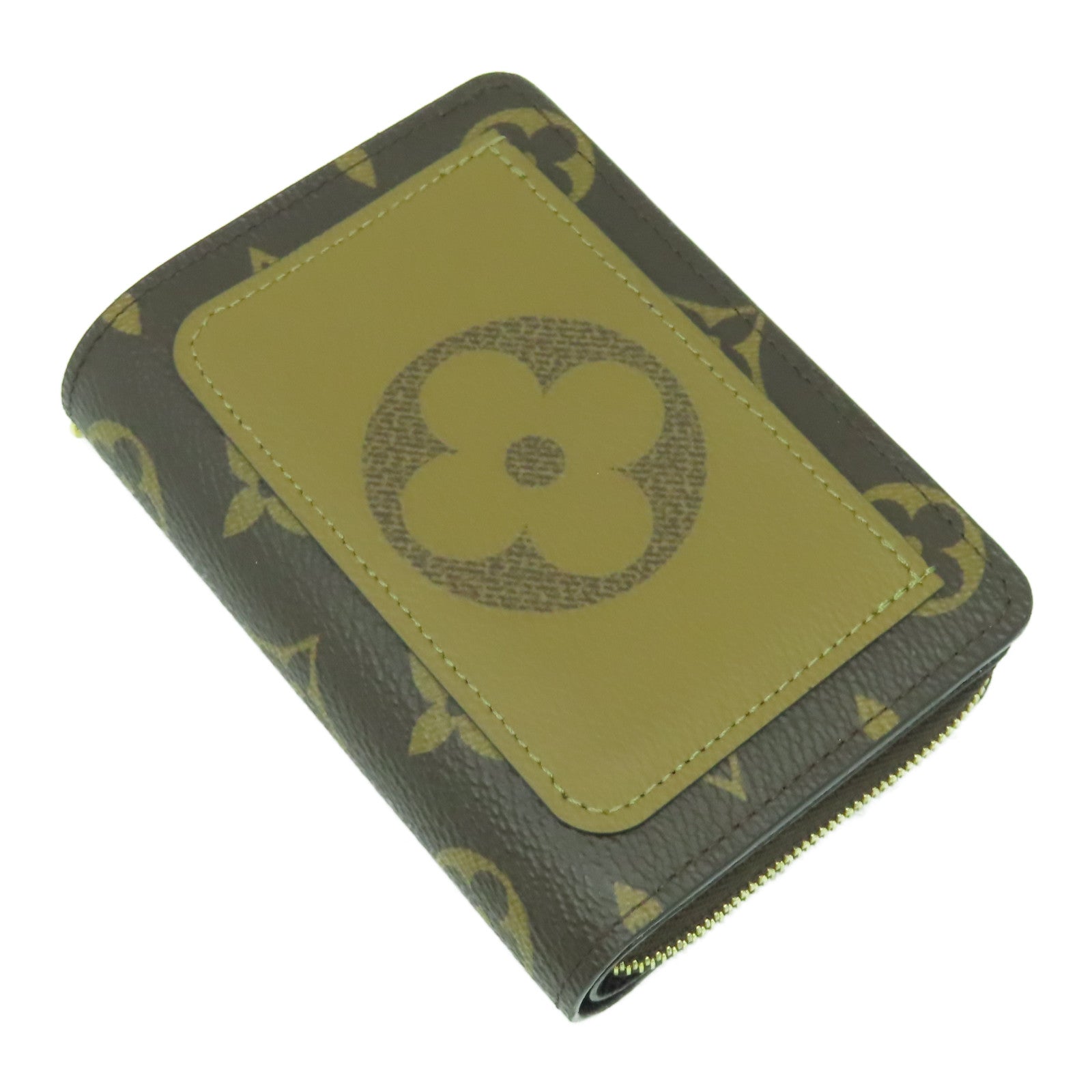 LOUIS VUITTON Monogram Lou金扣錢包啡色