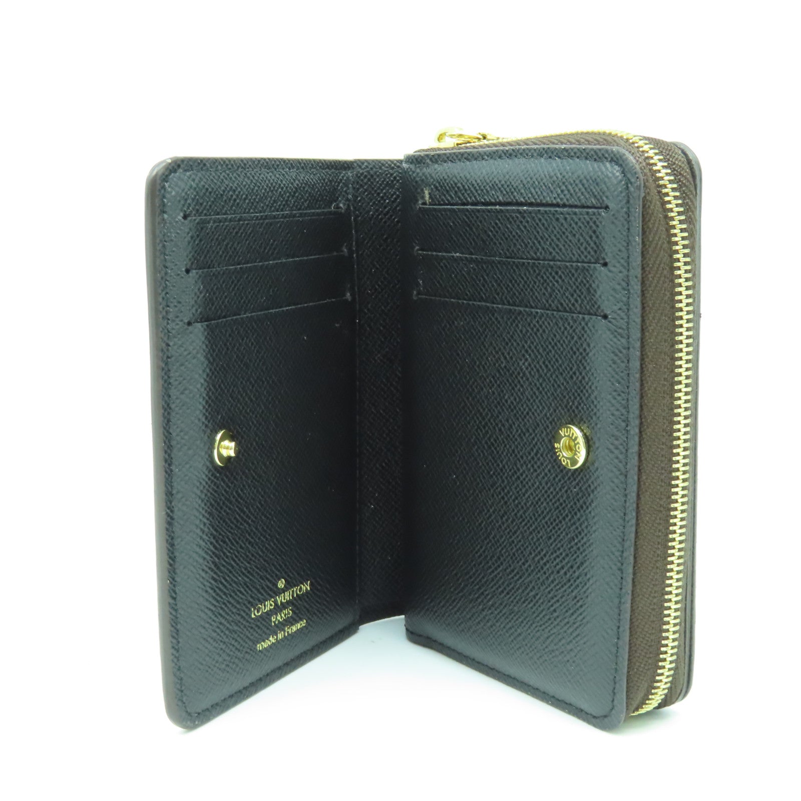 LOUIS VUITTON Monogram Lou金扣錢包啡色