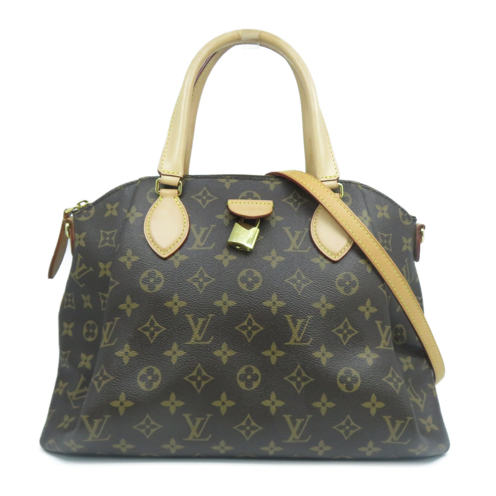 LOUIS VUITTON Monogram Rivoli MM金扣手挽肩背兩用袋啡色