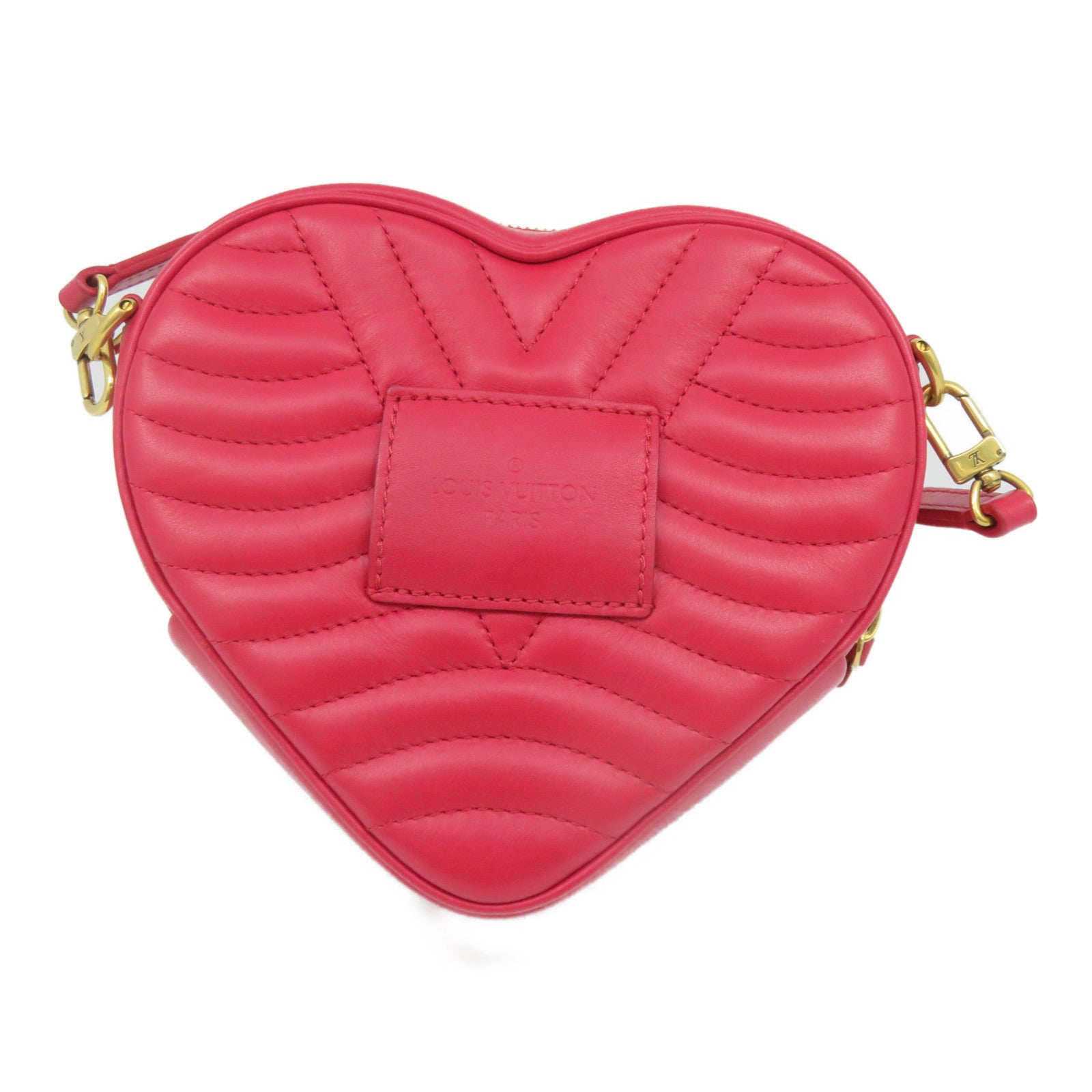 LOUIS VUITTON 【激减优惠】牛皮皮革New Wave Heart Bag金扣链带肩背袋红色
