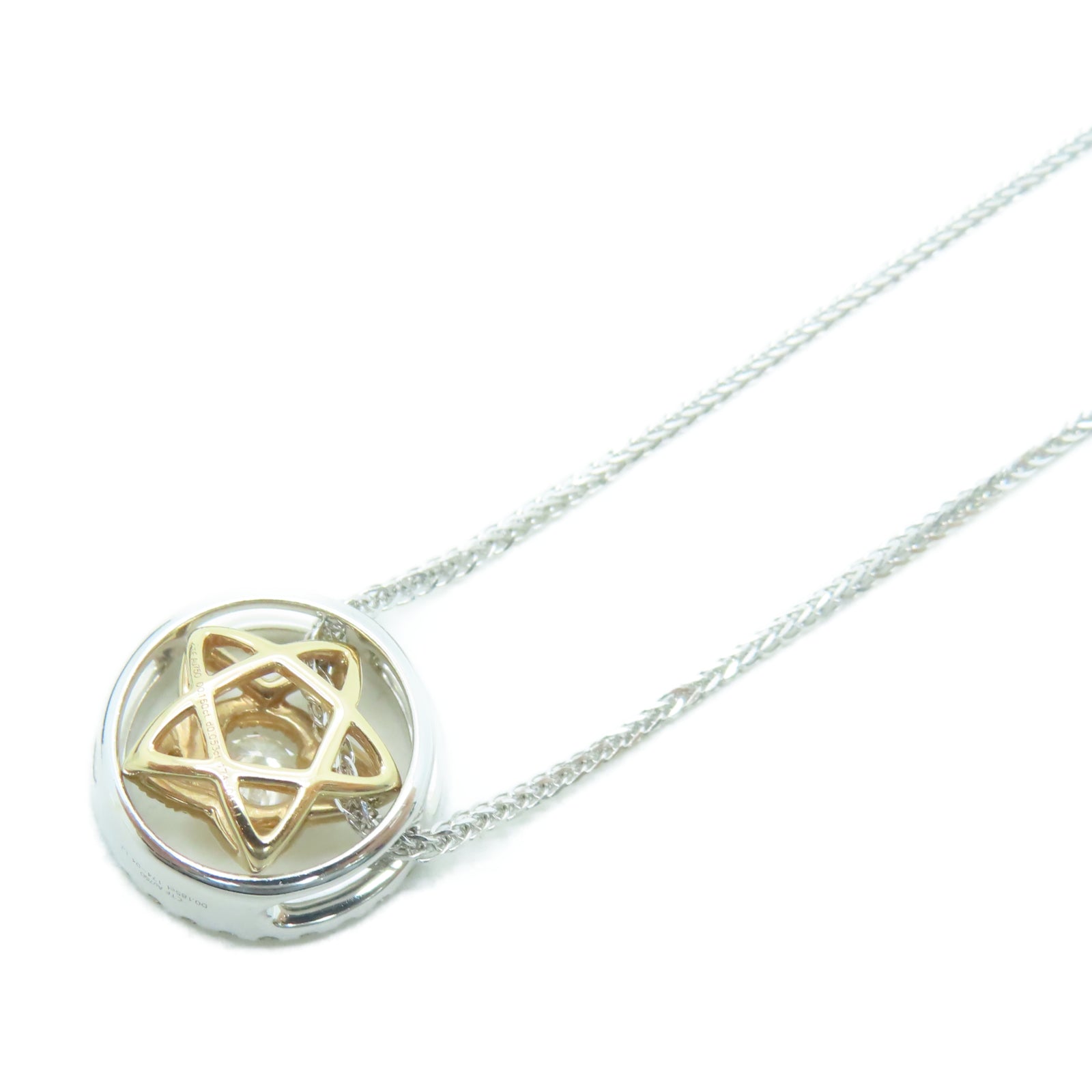 JEWELRY 18K白金Diamond 4.7g 0.185ct钻石项链
