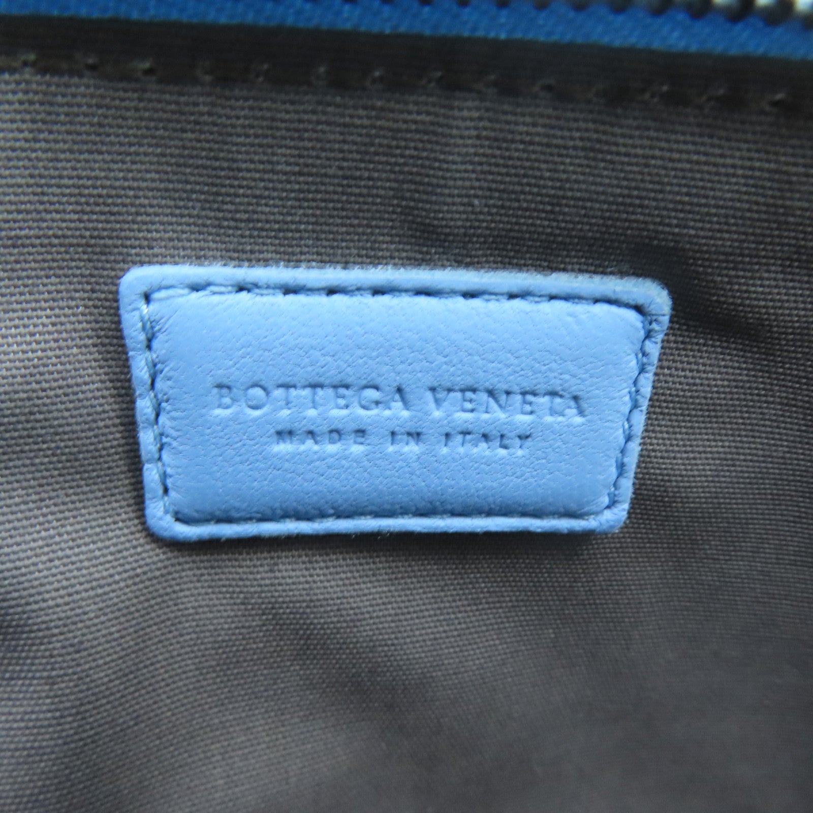 BOTTEGA VENETA 織紋皮革Clutch Bag手拿包淺藍色