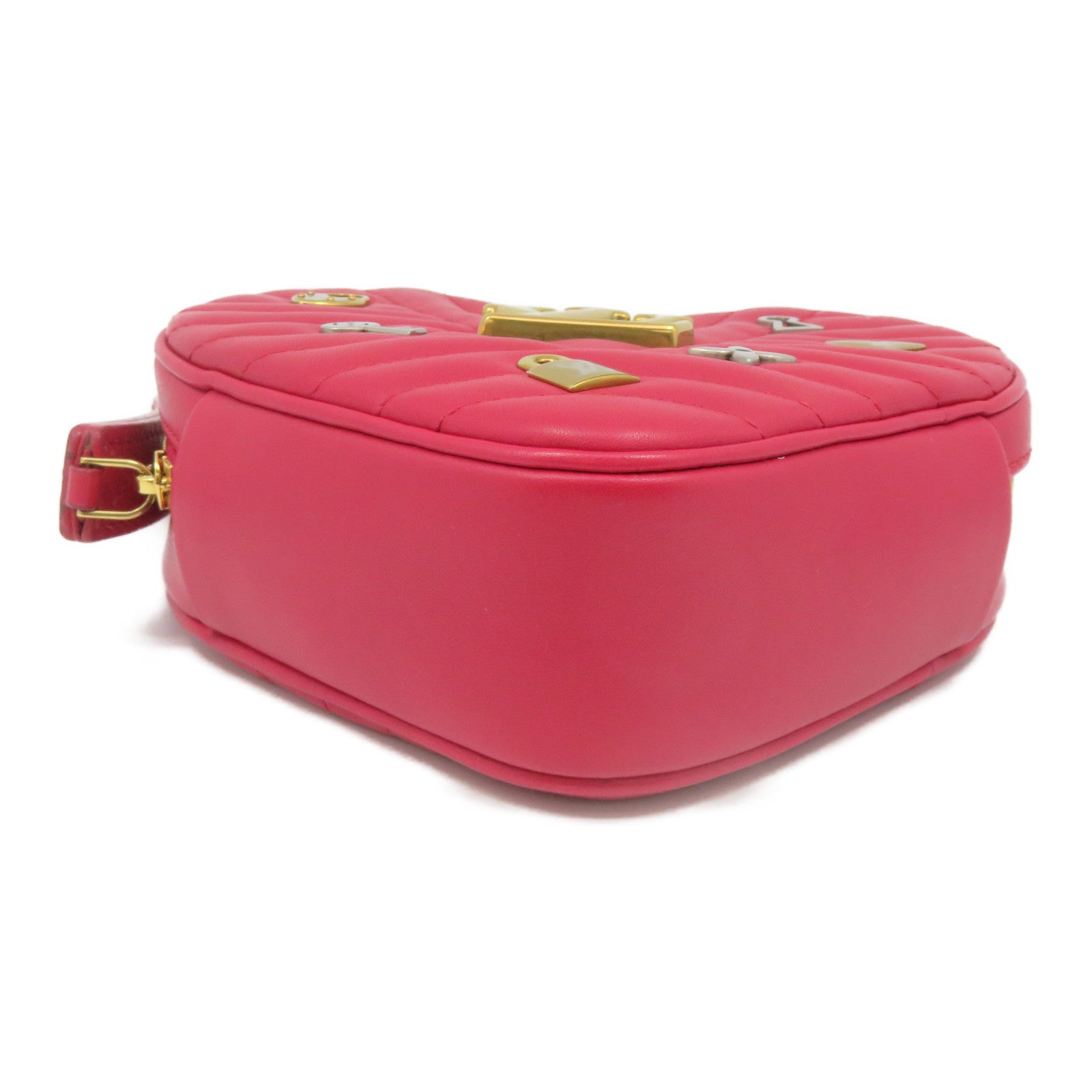 LOUIS VUITTON 【激减优惠】牛皮皮革New Wave Heart Bag金扣链带肩背袋红色