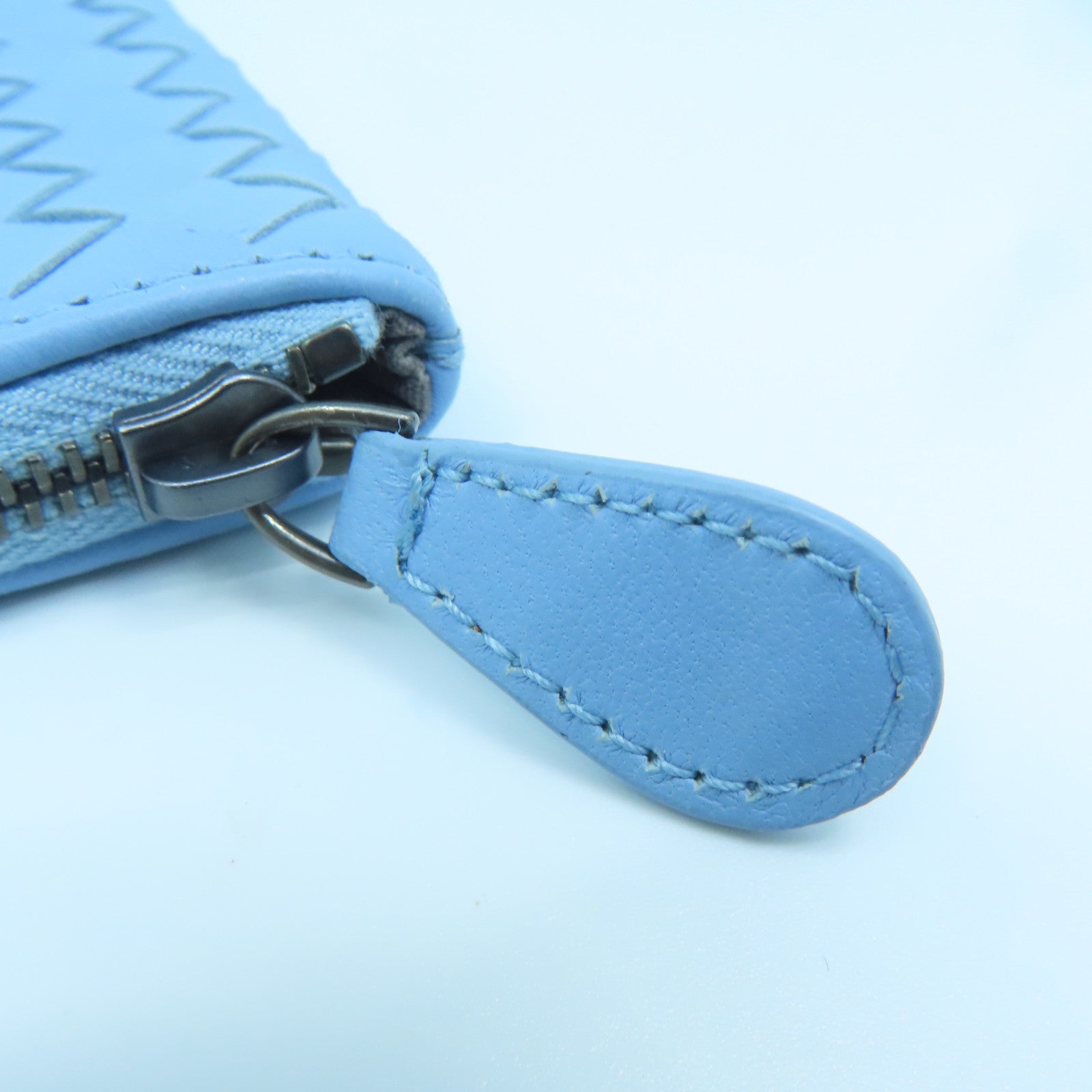 BOTTEGA VENETA 織紋皮革Clutch Bag手拿包淺藍色