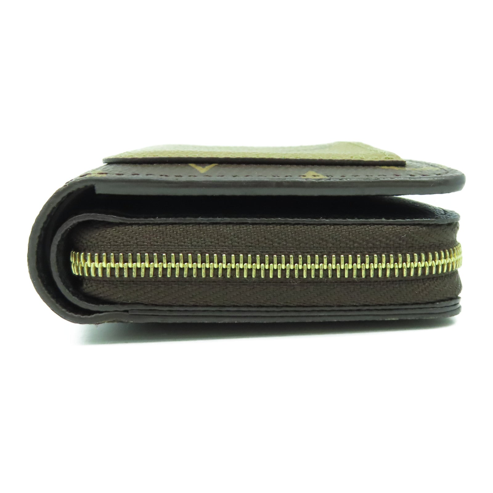 LOUIS VUITTON Monogram Lou金扣錢包啡色