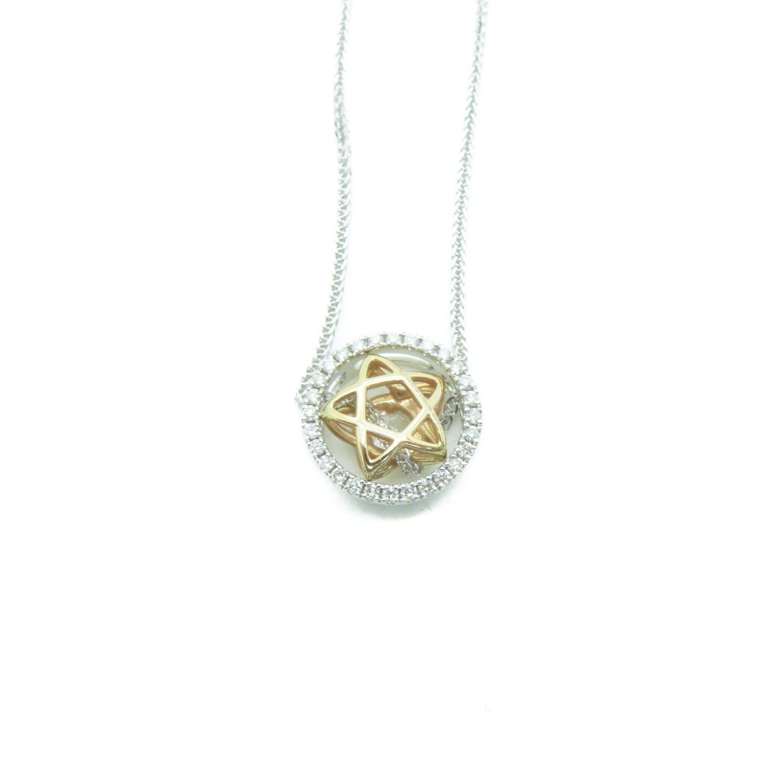 JEWELRY 18K白金Diamond 4.7g 0.185ct钻石项链