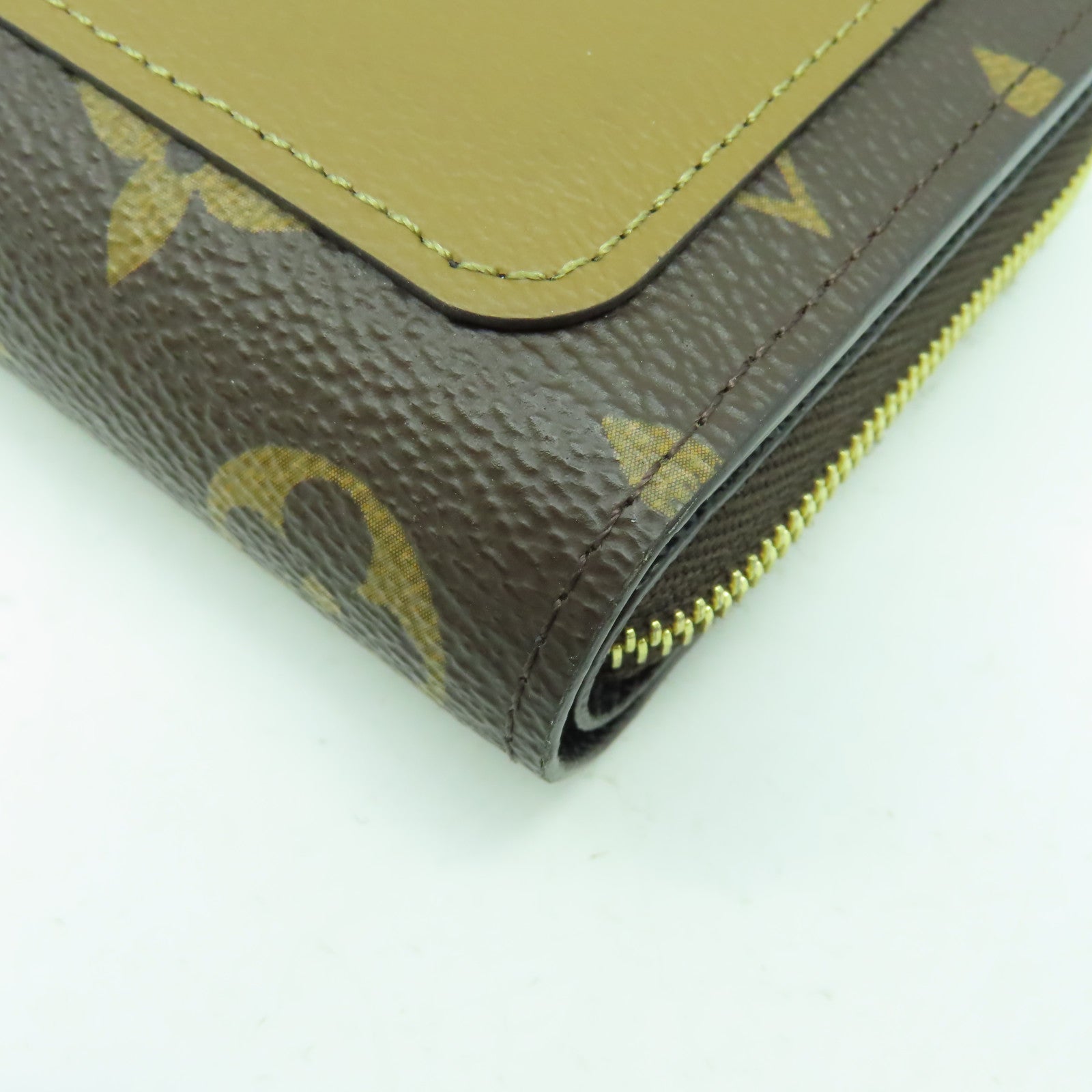 LOUIS VUITTON Monogram Lou金扣錢包啡色