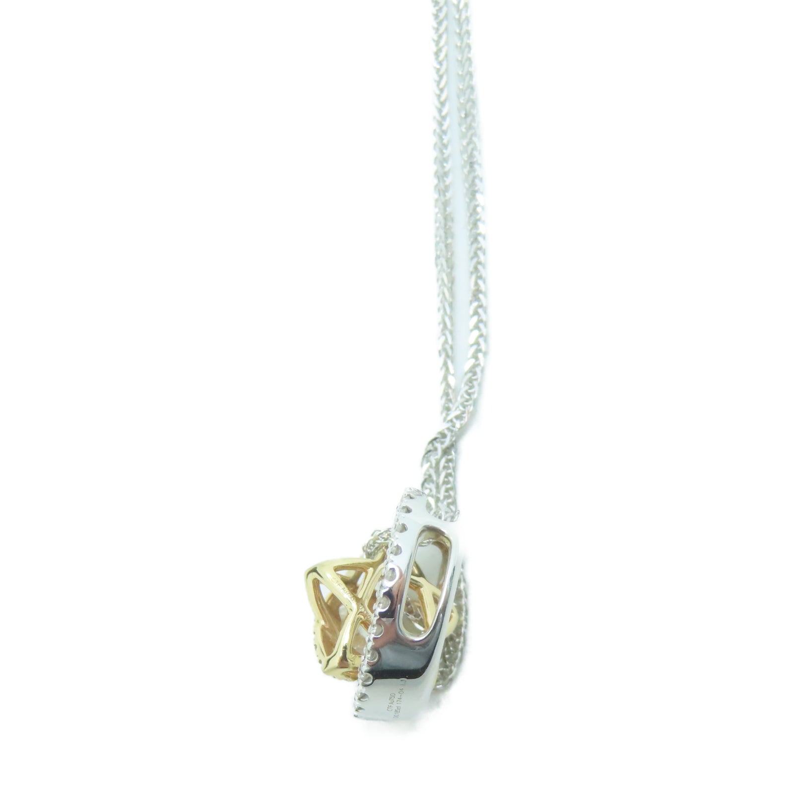 JEWELRY 18K白金Diamond 4.7g 0.185ct钻石项链