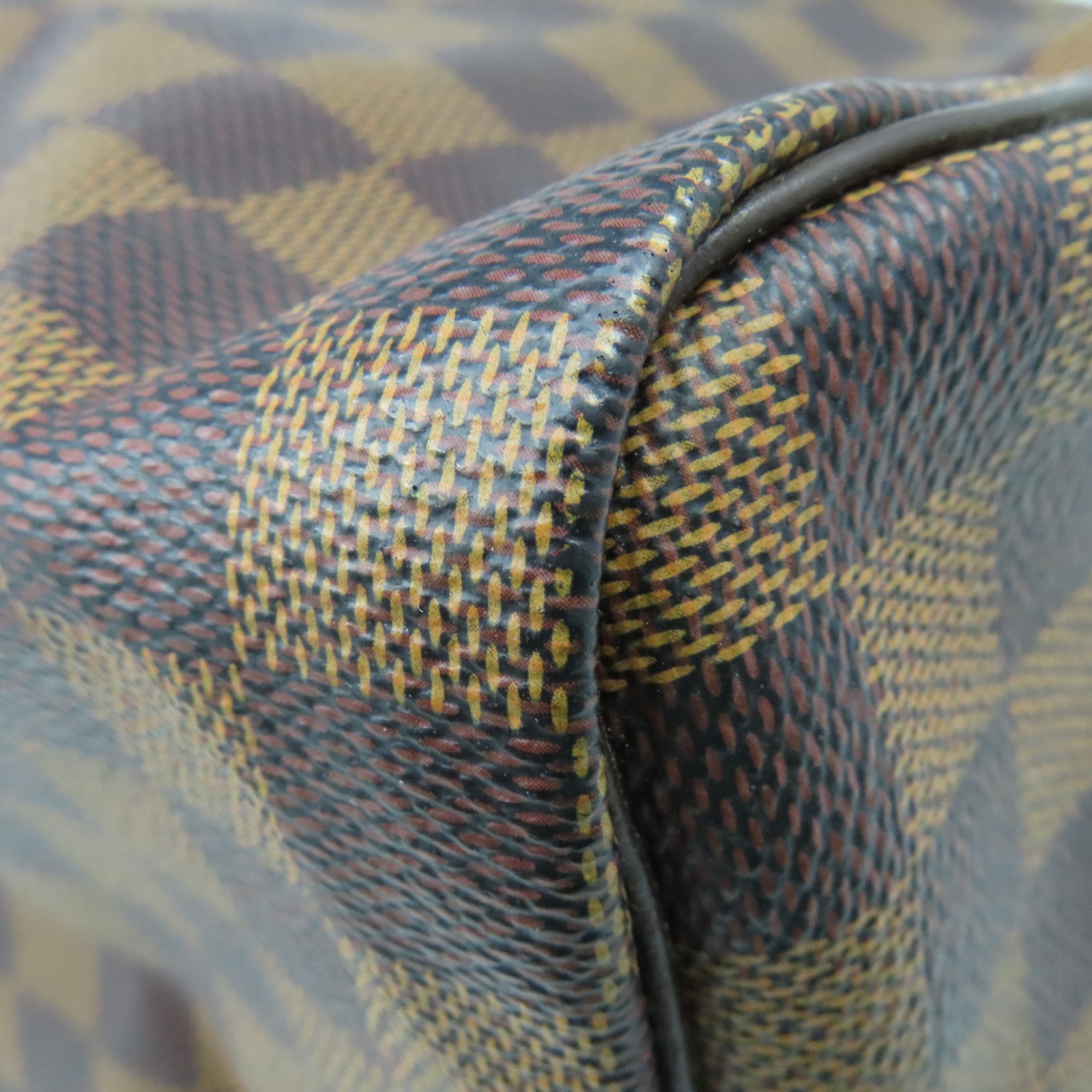 LOUIS VUITTON Damier Speedy 35金扣手挽袋啡色
