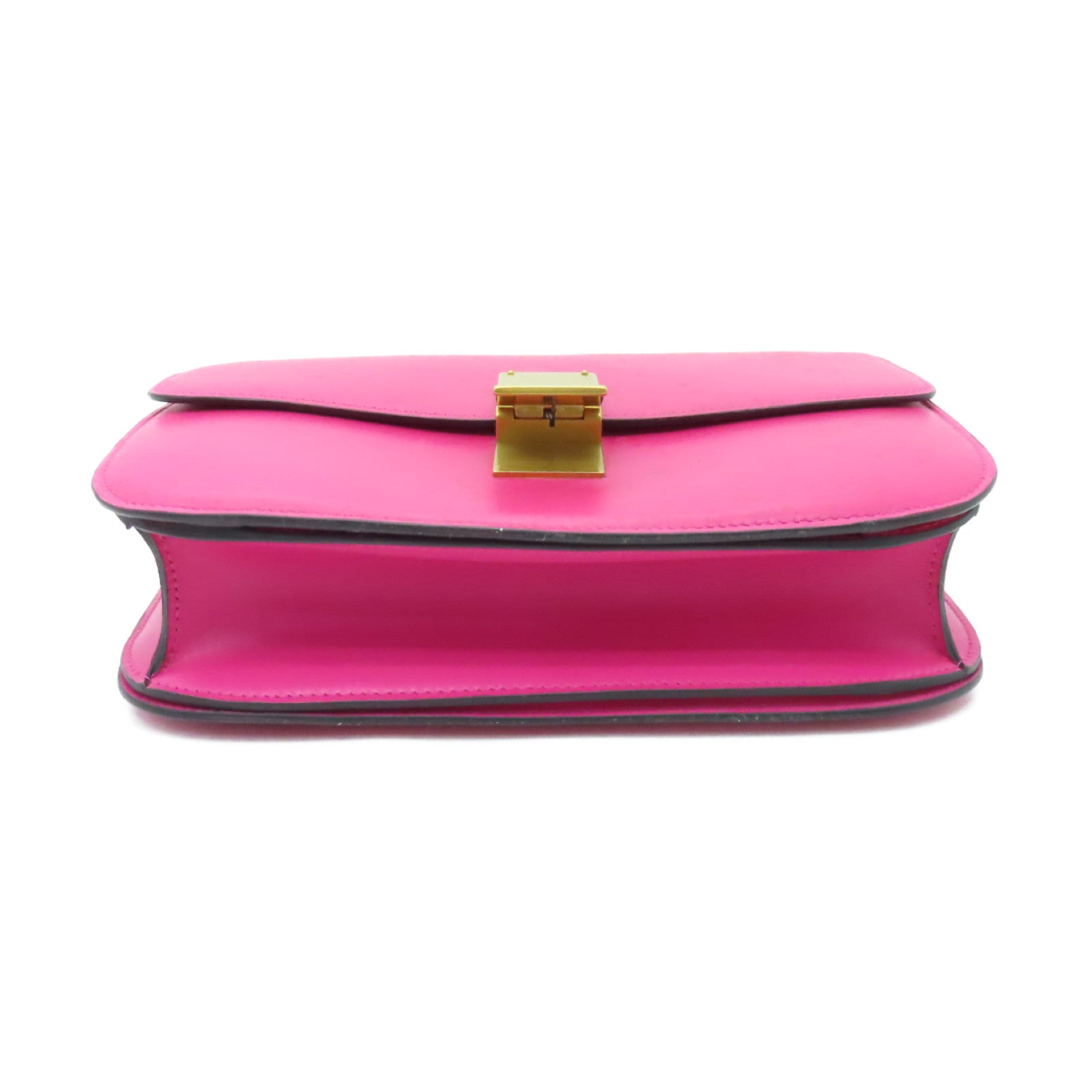 CELINE 牛皮皮革2 Way Shoulder金扣肩背袋粉紅色