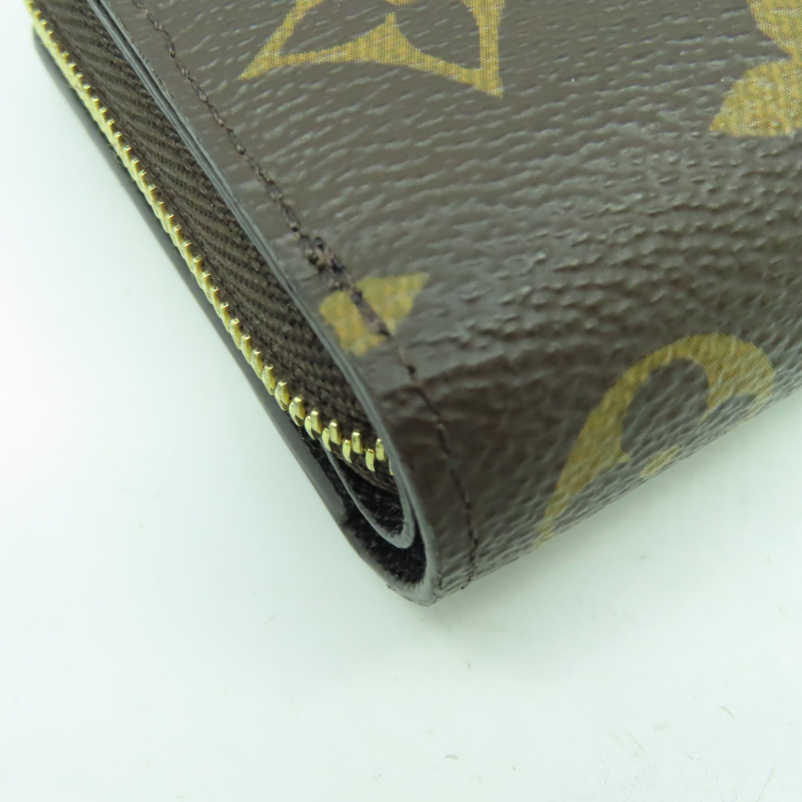 LOUIS VUITTON Monogram Lou金扣錢包啡色
