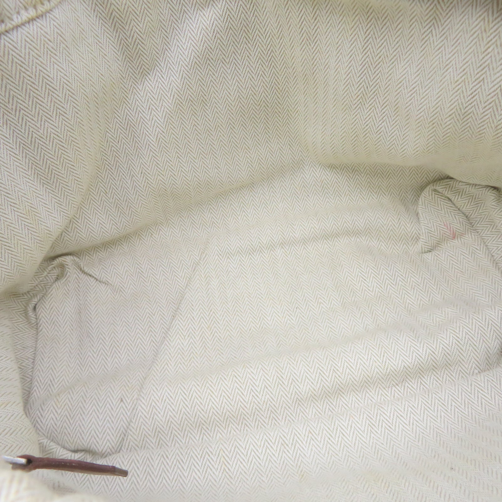 HERMES 帆布Inner Bag銀扣手拿包白色