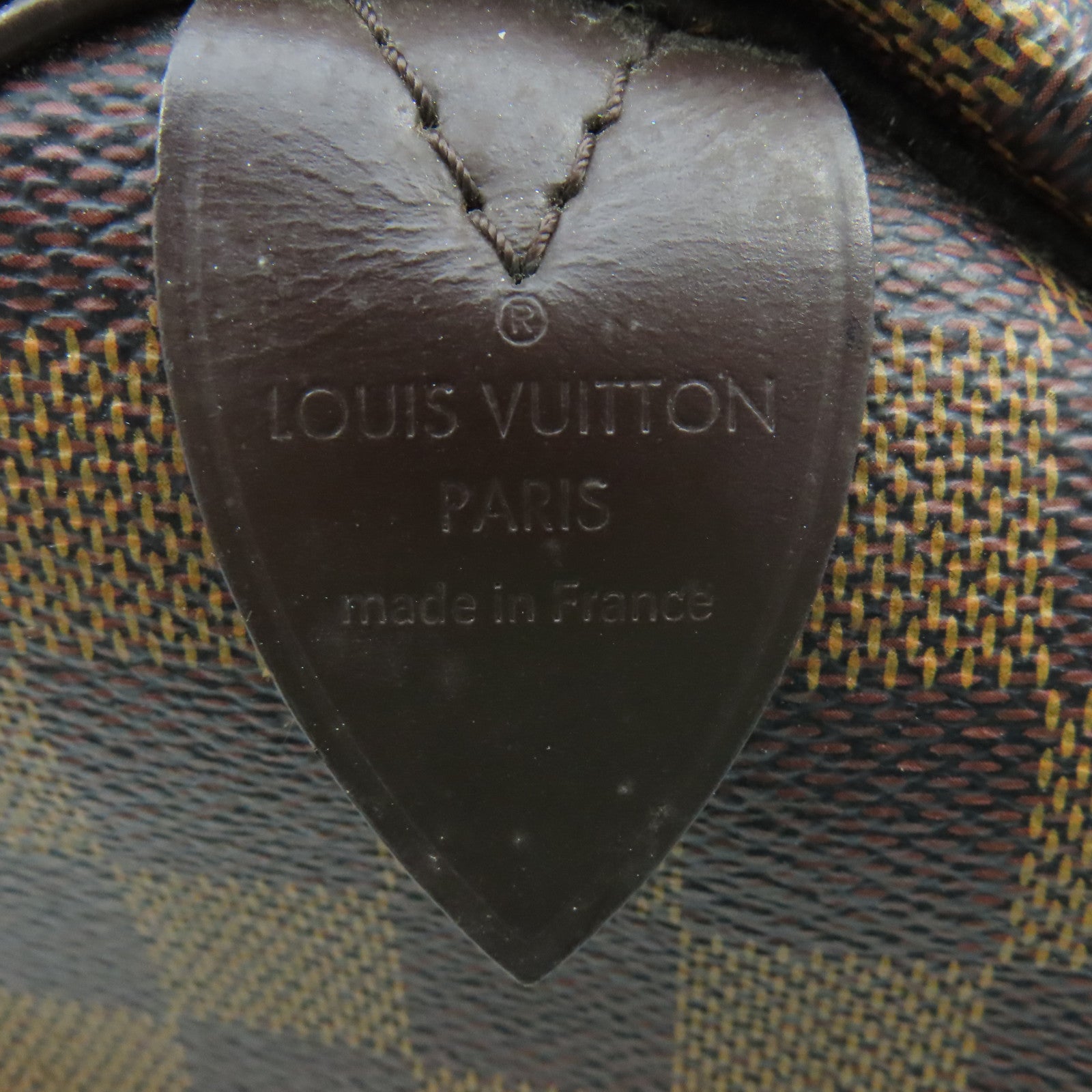 LOUIS VUITTON Damier Speedy 35金扣手挽袋啡色