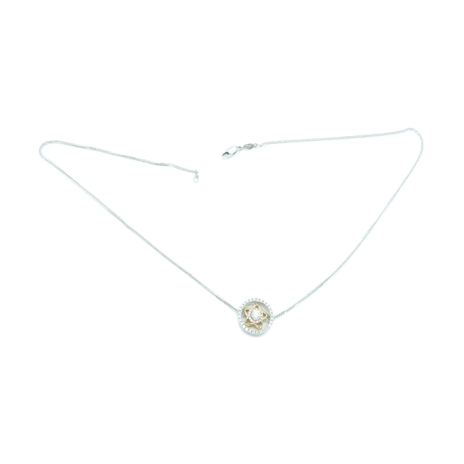 JEWELRY 18K白金Diamond 4.7g 0.185ct钻石项链