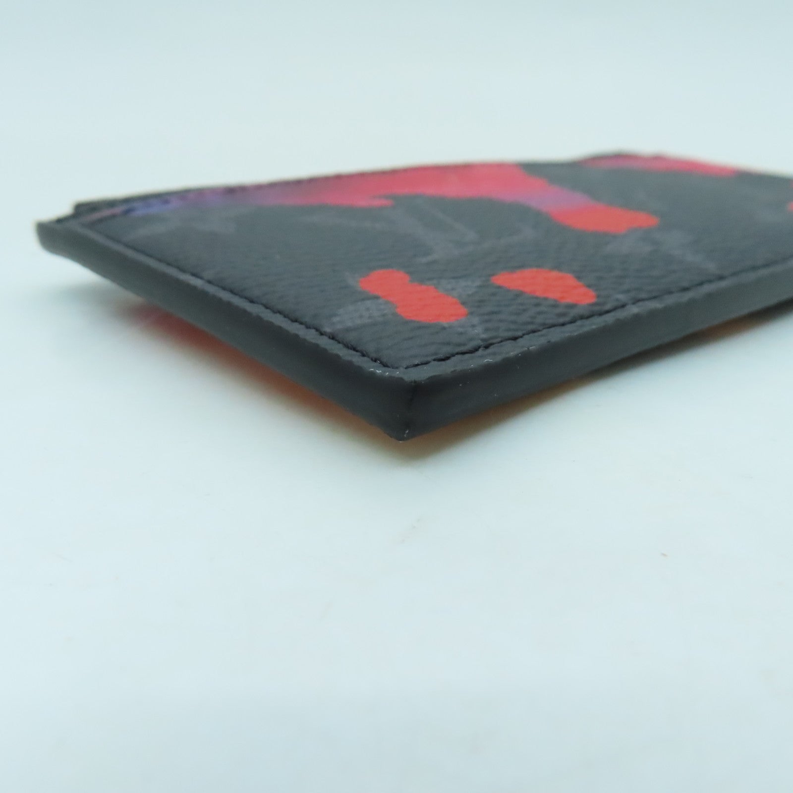 LOUIS VUITTON Monogram Coin Case holder银扣零钱包黑色/彩色