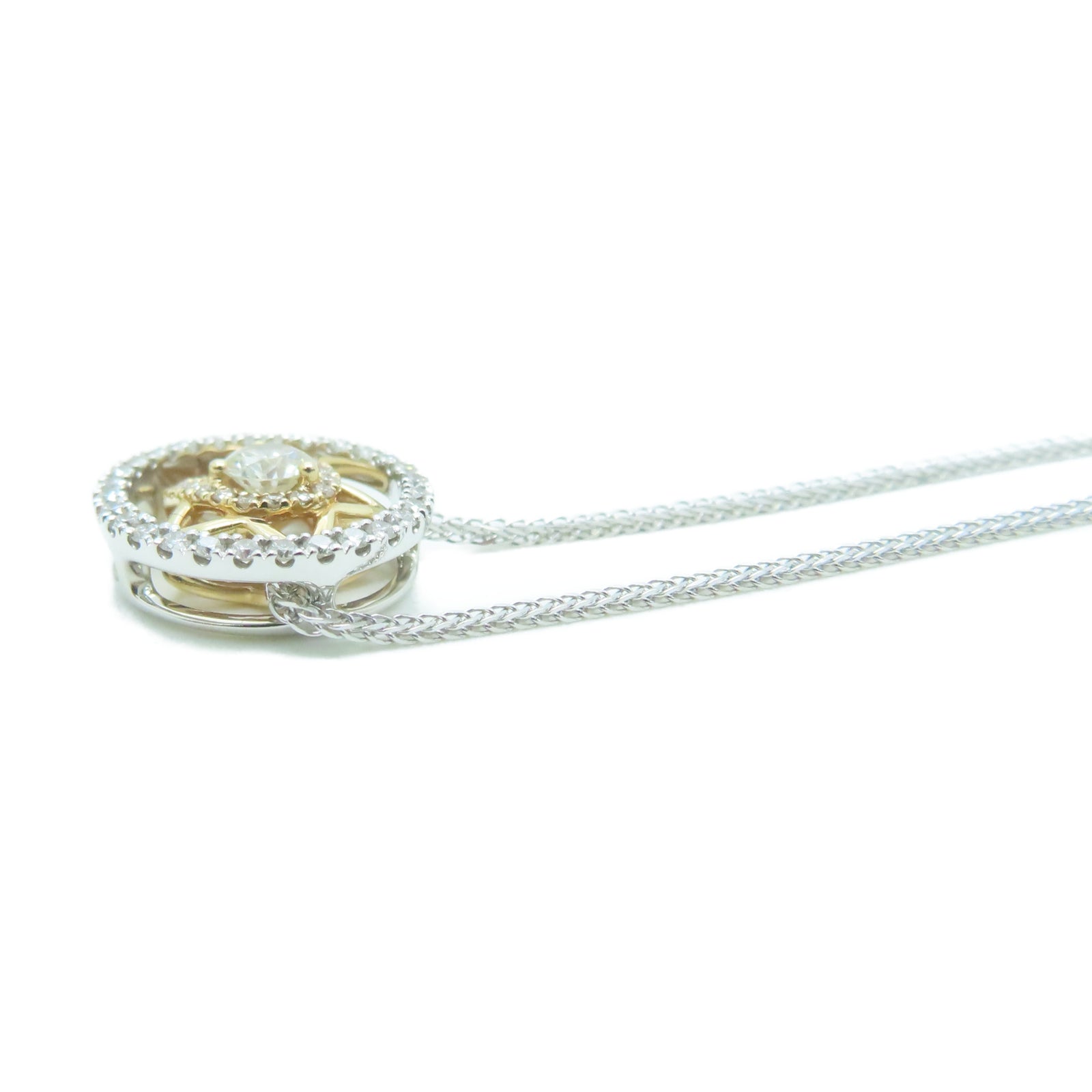 JEWELRY 18K白金Diamond 4.7g 0.185ct钻石项链