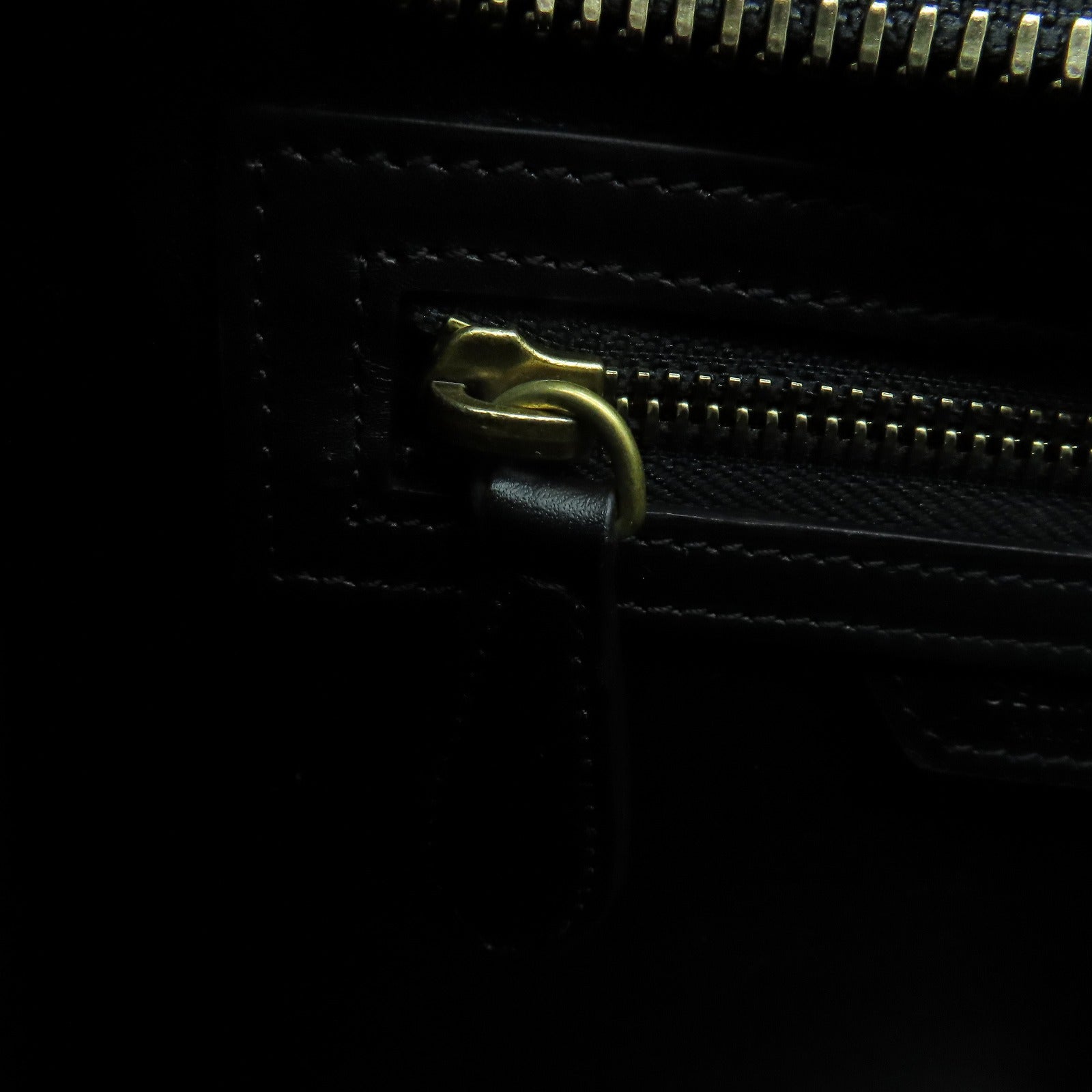CELINE 牛皮皮革Micro Luggage金扣手挽袋米色/蓝色