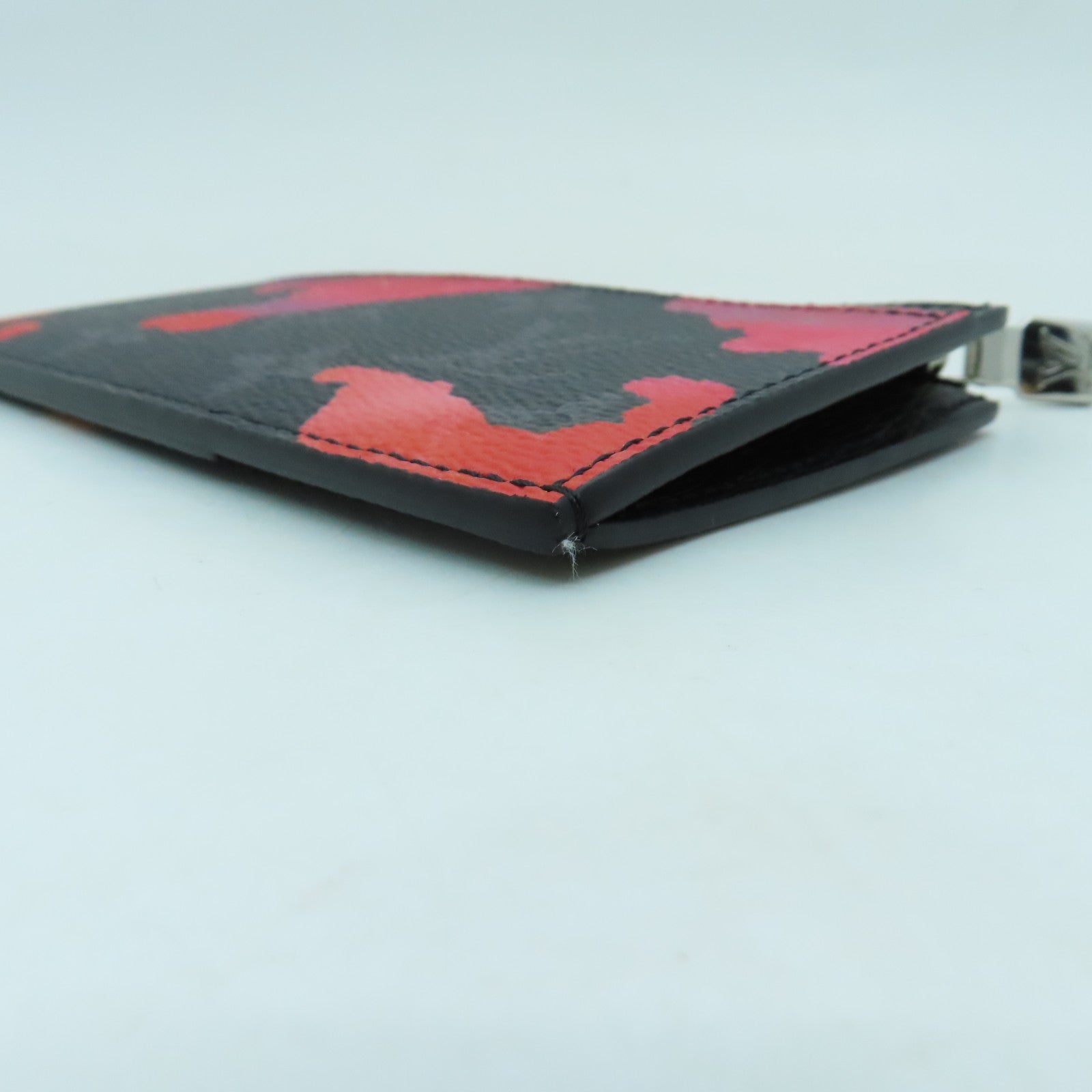 LOUIS VUITTON Monogram Coin Case holder银扣零钱包黑色/彩色