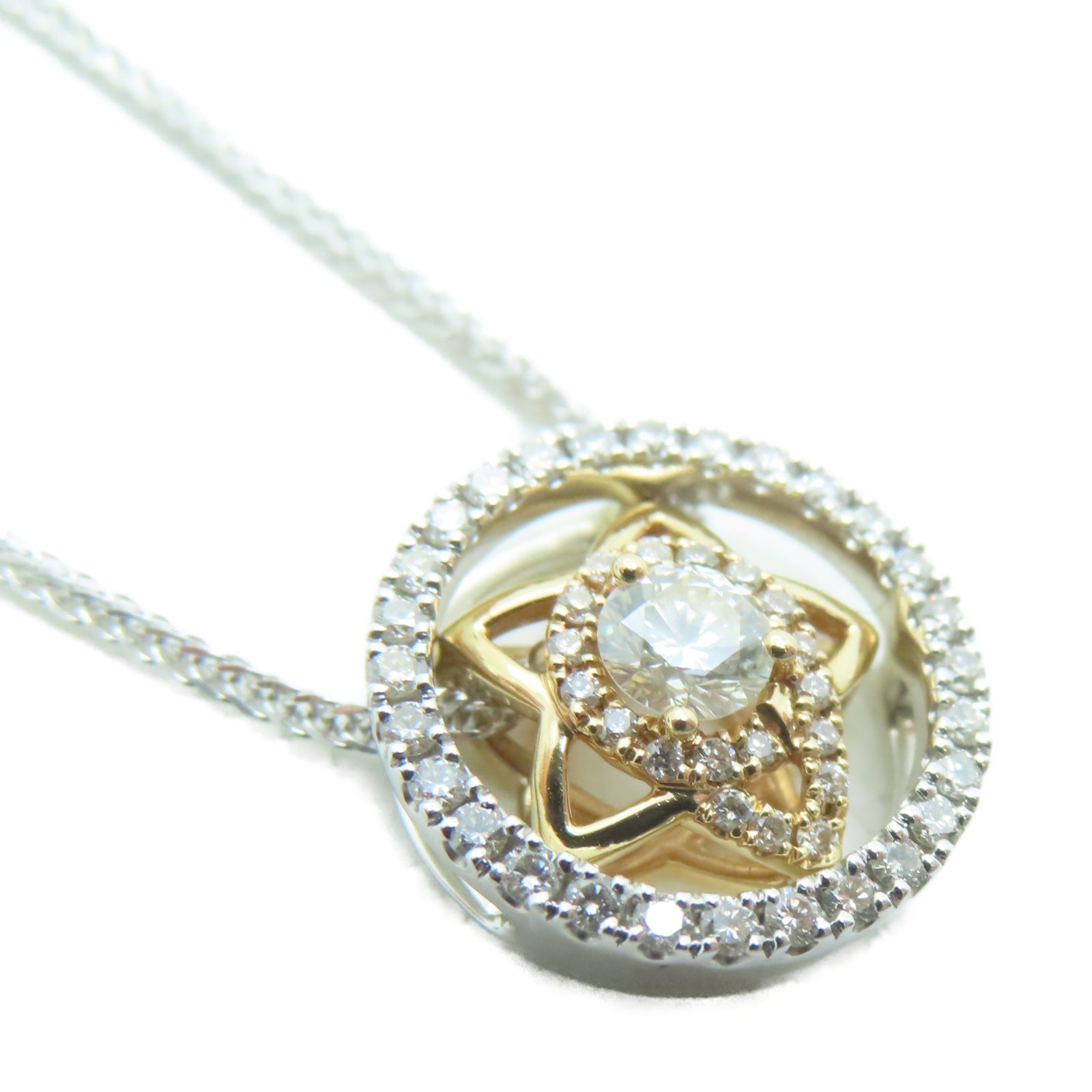 JEWELRY 18K白金Diamond 4.7g 0.185ct钻石项链