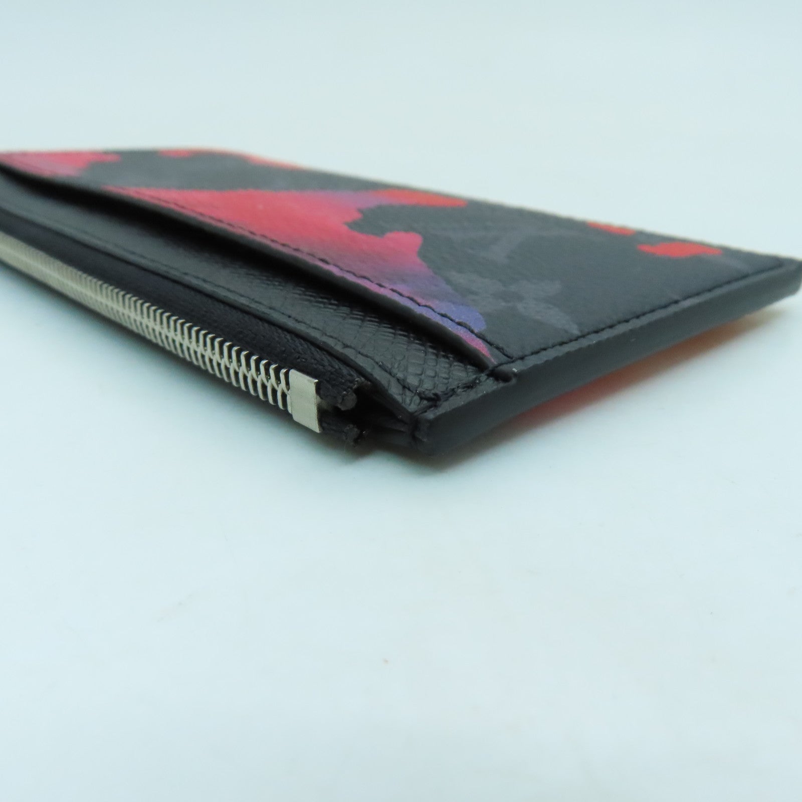 LOUIS VUITTON Monogram Coin Case holder银扣零钱包黑色/彩色