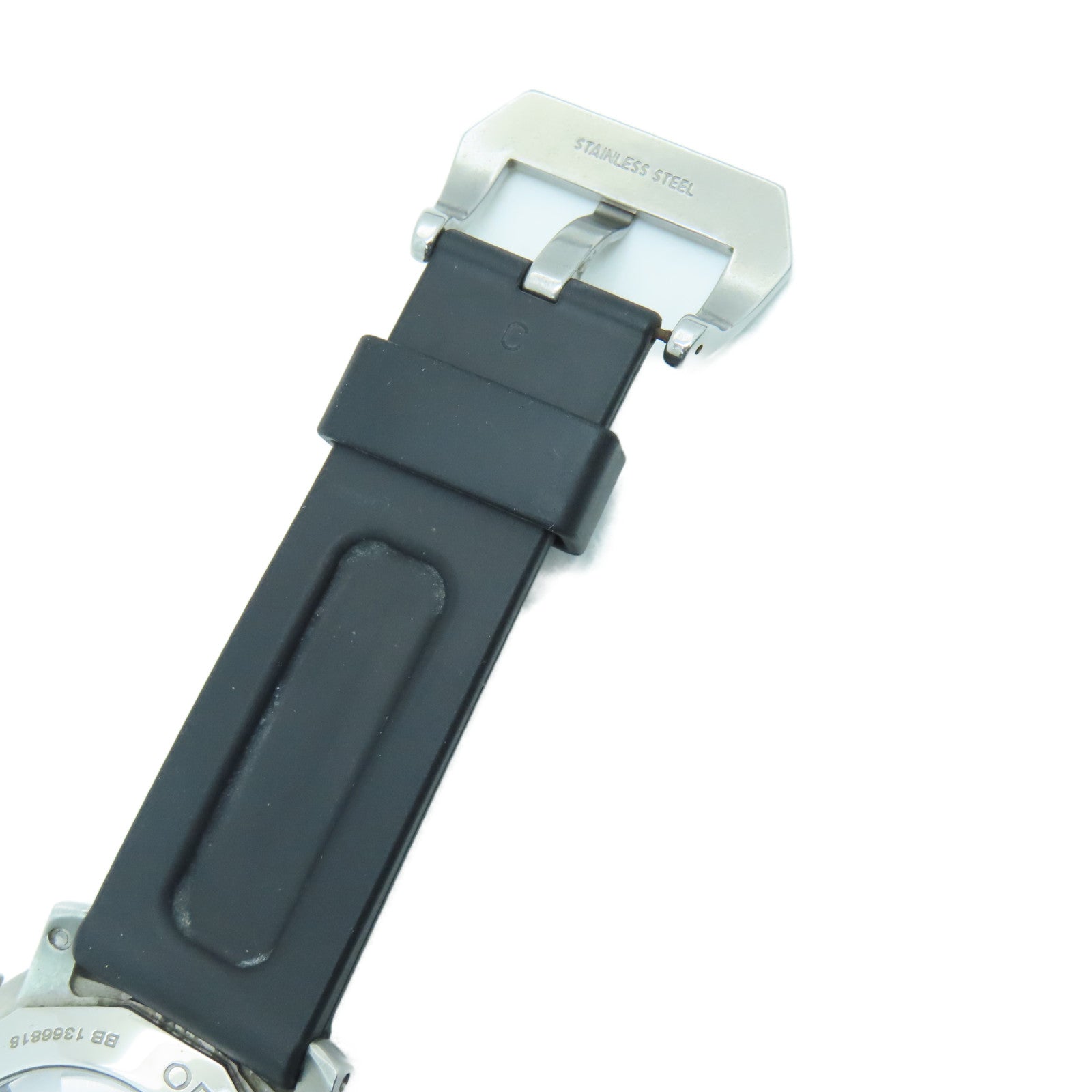 PANERAI Luminor 44mm Stainless Steel Rubber Band Watch Automatic Movement Black