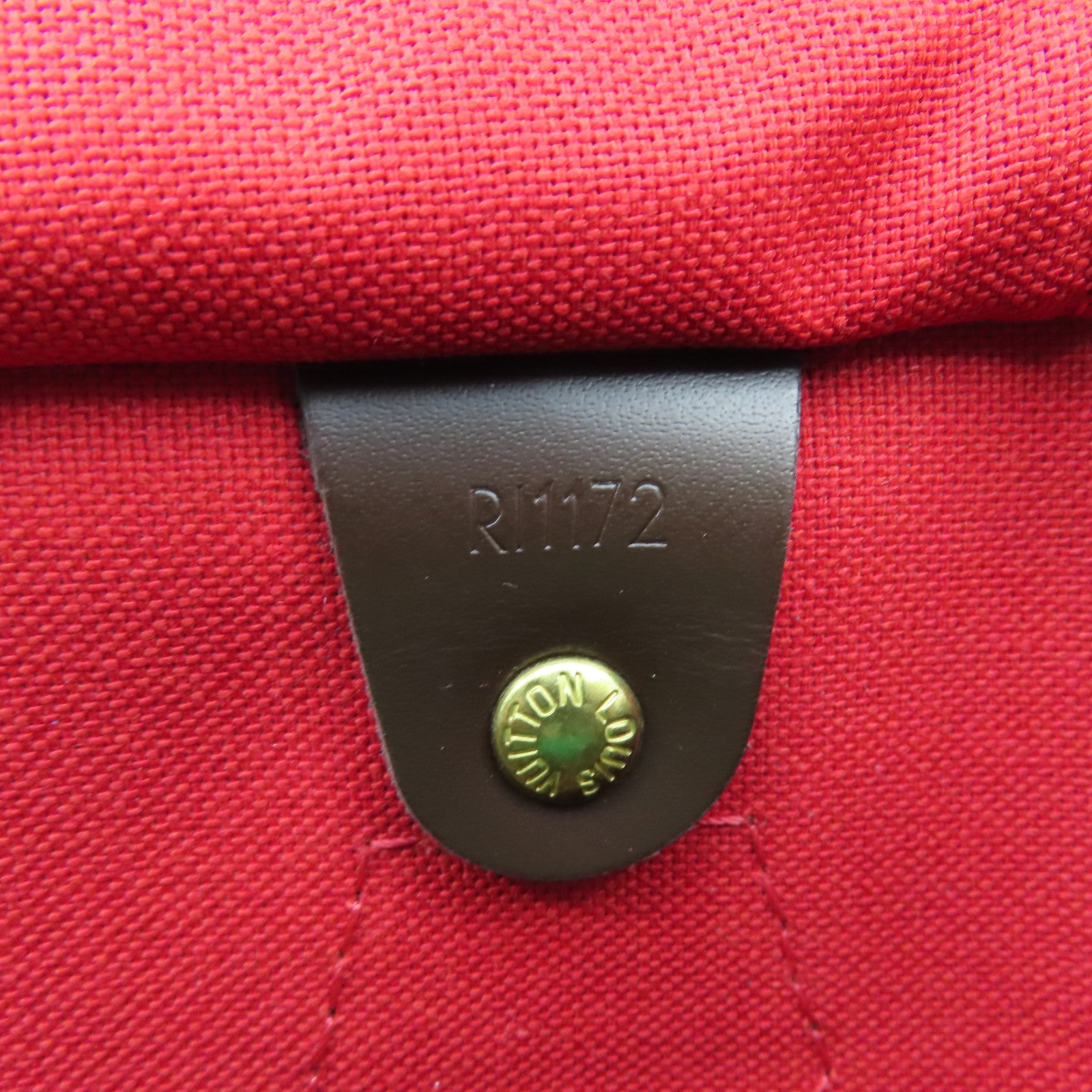 LOUIS VUITTON Damier Speedy 35金扣手挽袋啡色