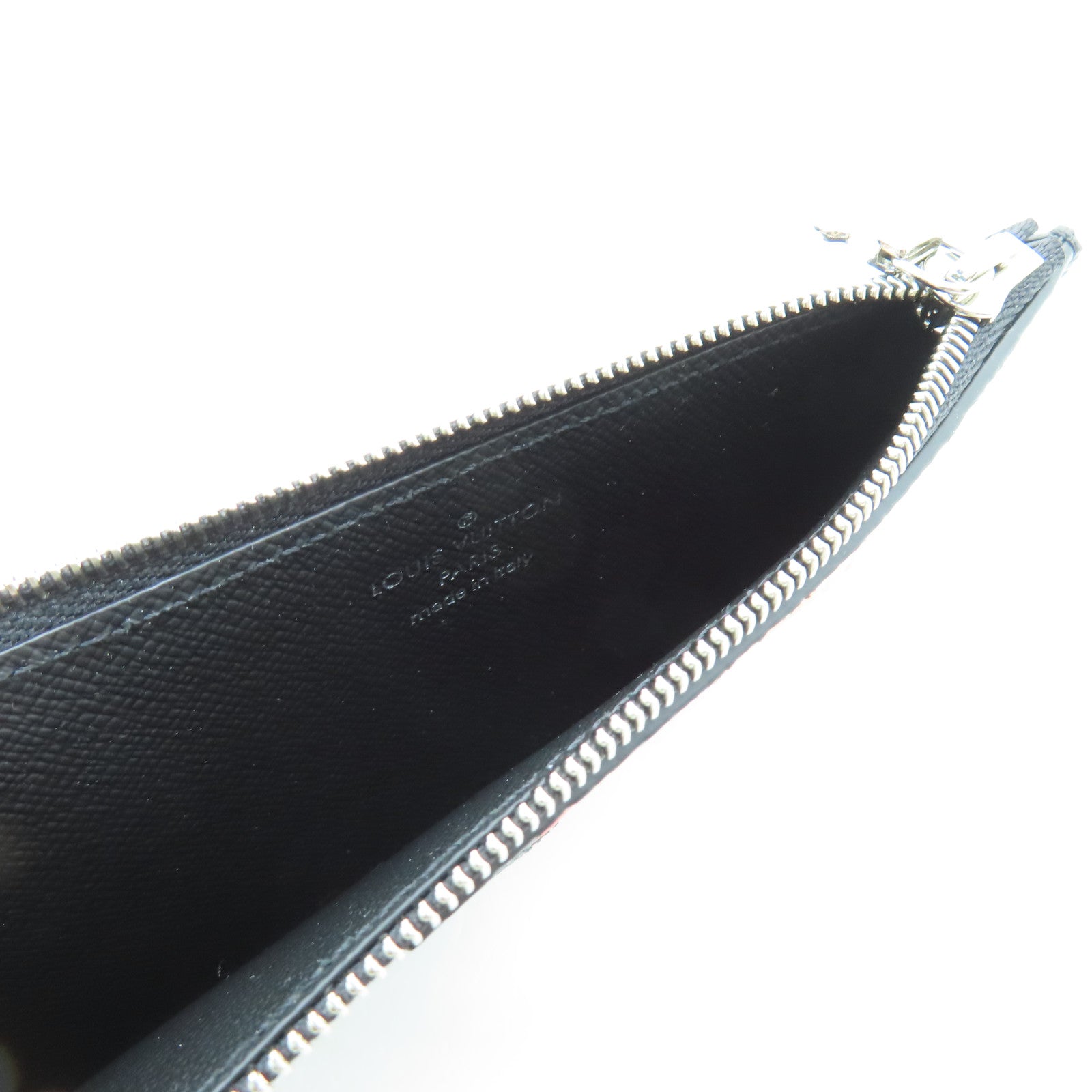 LOUIS VUITTON Monogram Coin Case holder银扣零钱包黑色/彩色
