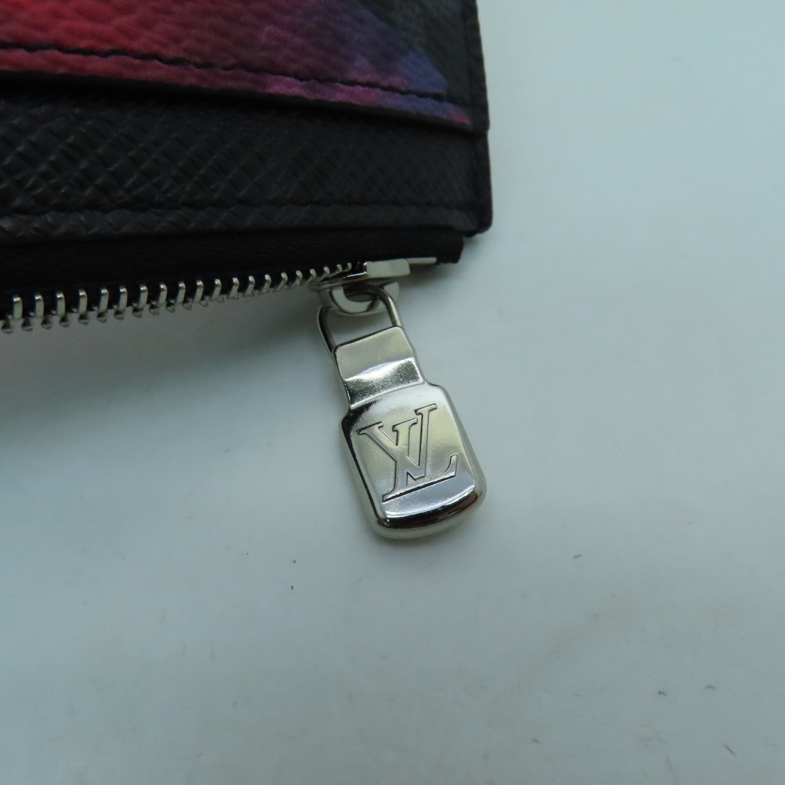 LOUIS VUITTON Monogram Coin Case holder银扣零钱包黑色/彩色
