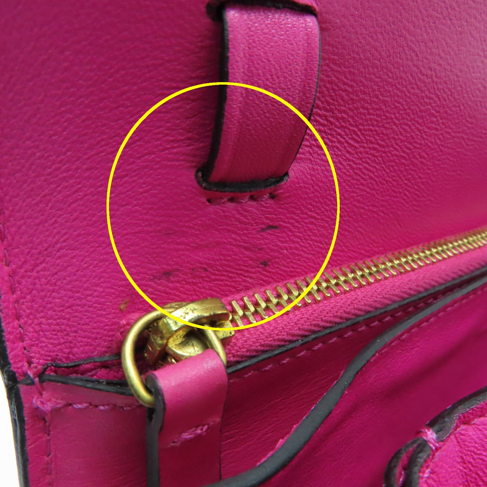 CELINE 牛皮皮革2 Way Shoulder金扣肩背袋粉紅色