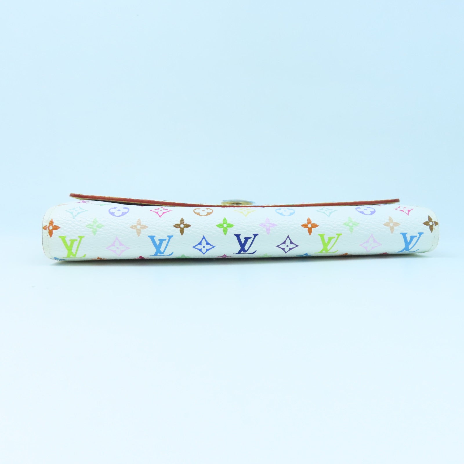 LOUIS VUITTON Monogram Multicolore Portefeuille Sarah Wallet金扣長錢包白色