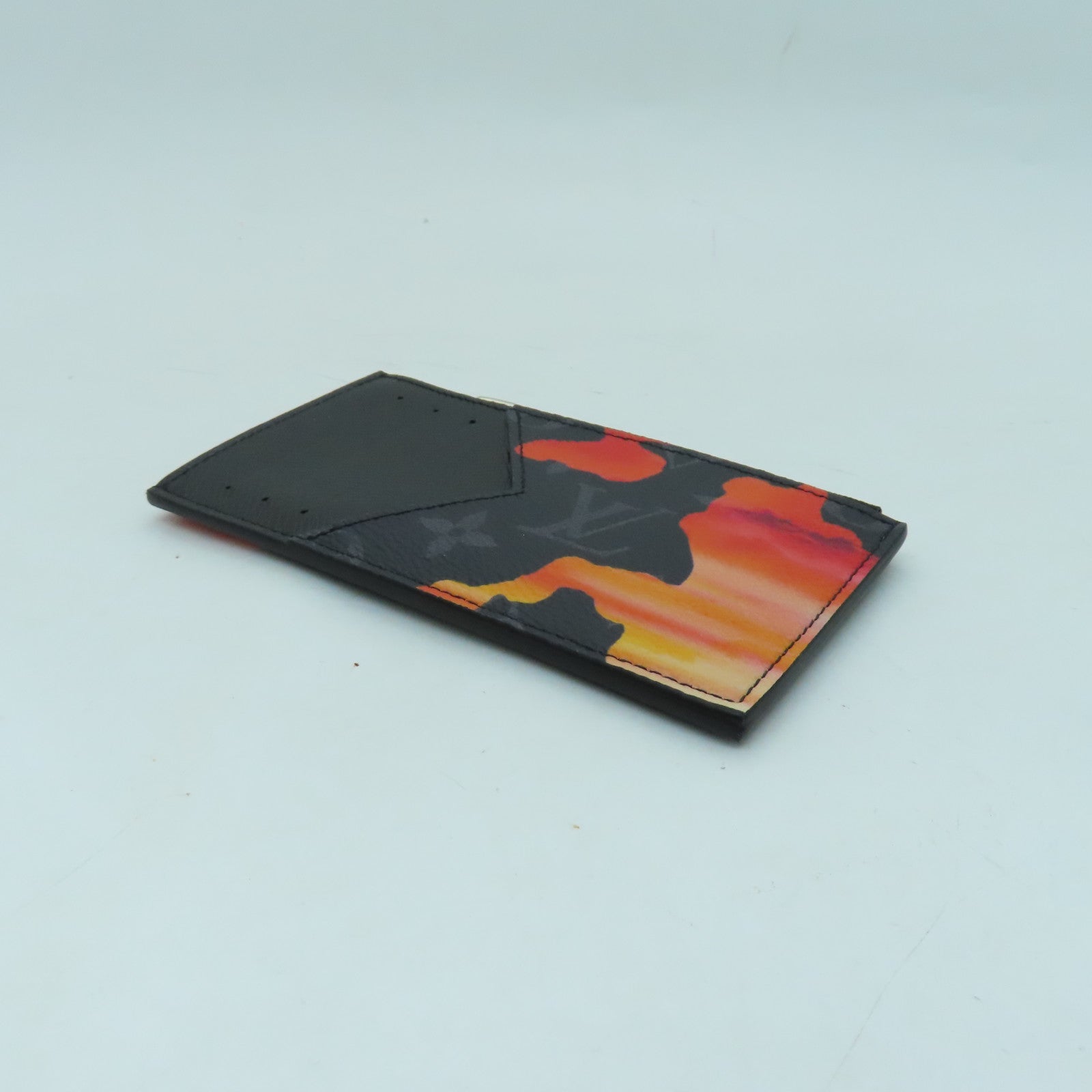 LOUIS VUITTON Monogram Coin Case holder银扣零钱包黑色/彩色