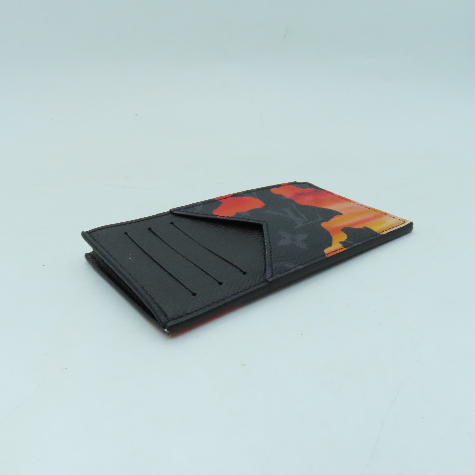 LOUIS VUITTON Monogram Coin Case holder银扣零钱包黑色/彩色
