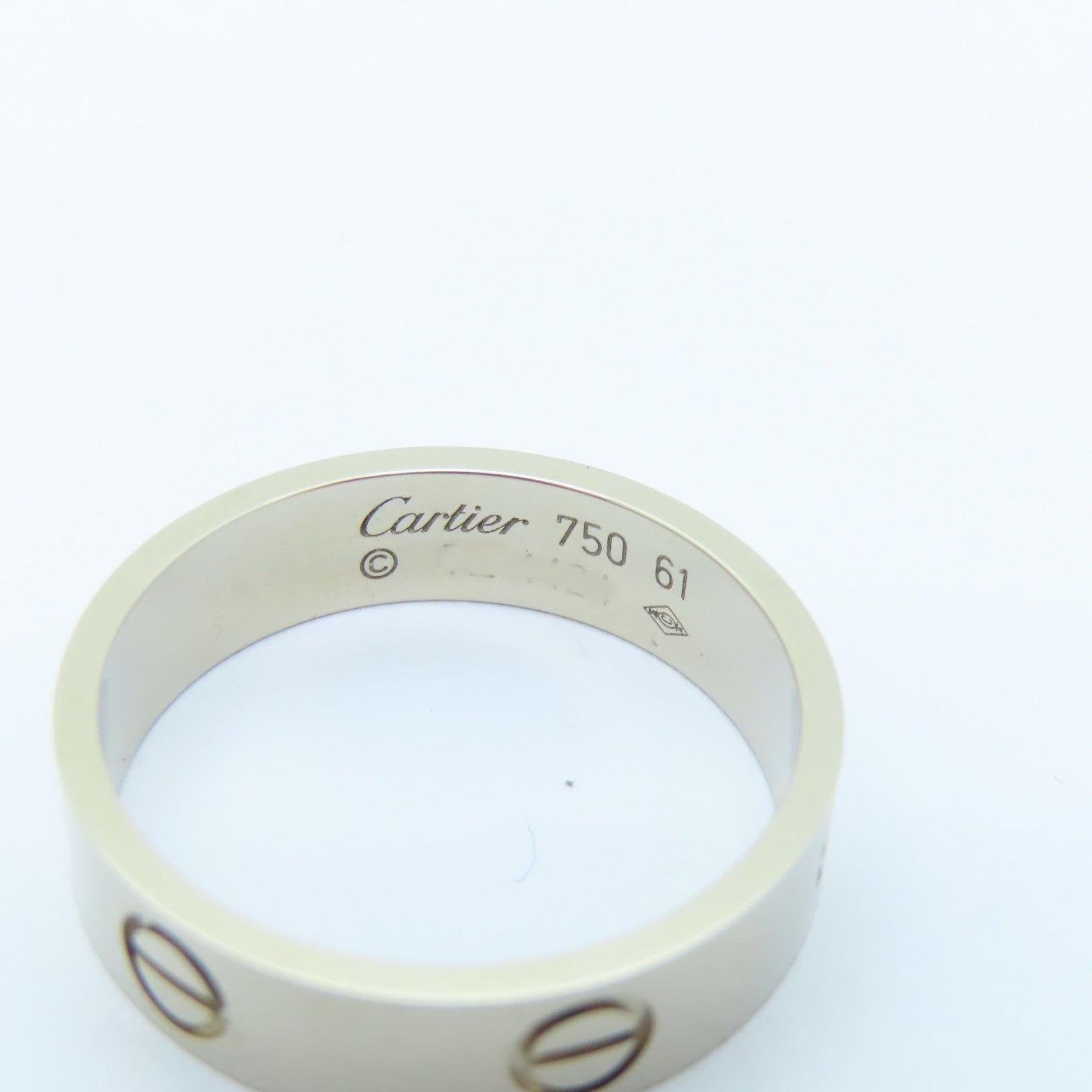 CARTIER 18K白金Love Ring戒指Cartier#61/US9.5