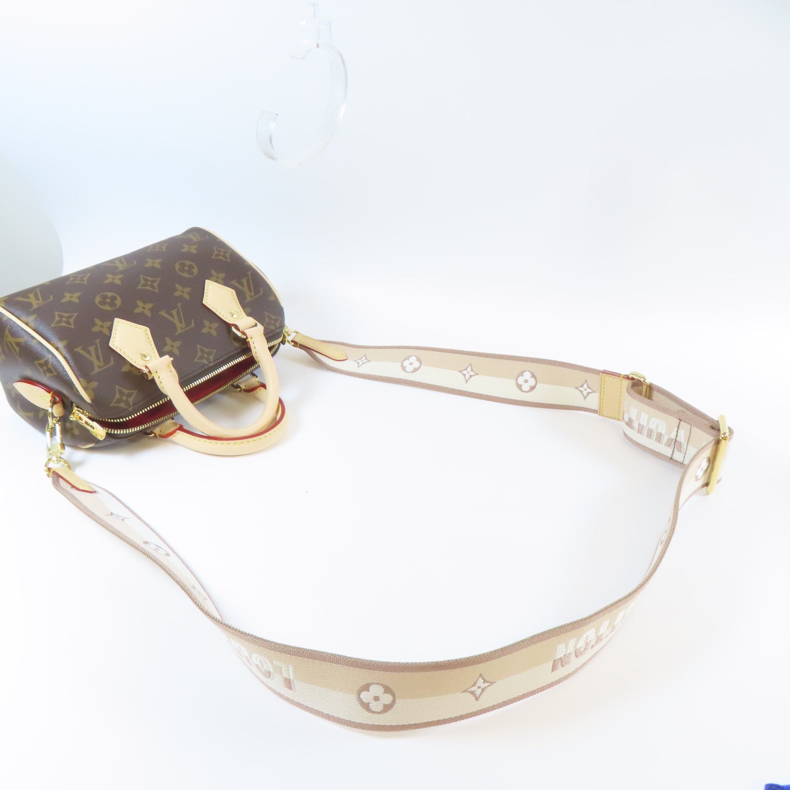 LOUIS VUITTON Monogram Speedy Bandouliere 20金扣手挽肩背兩用袋啡色