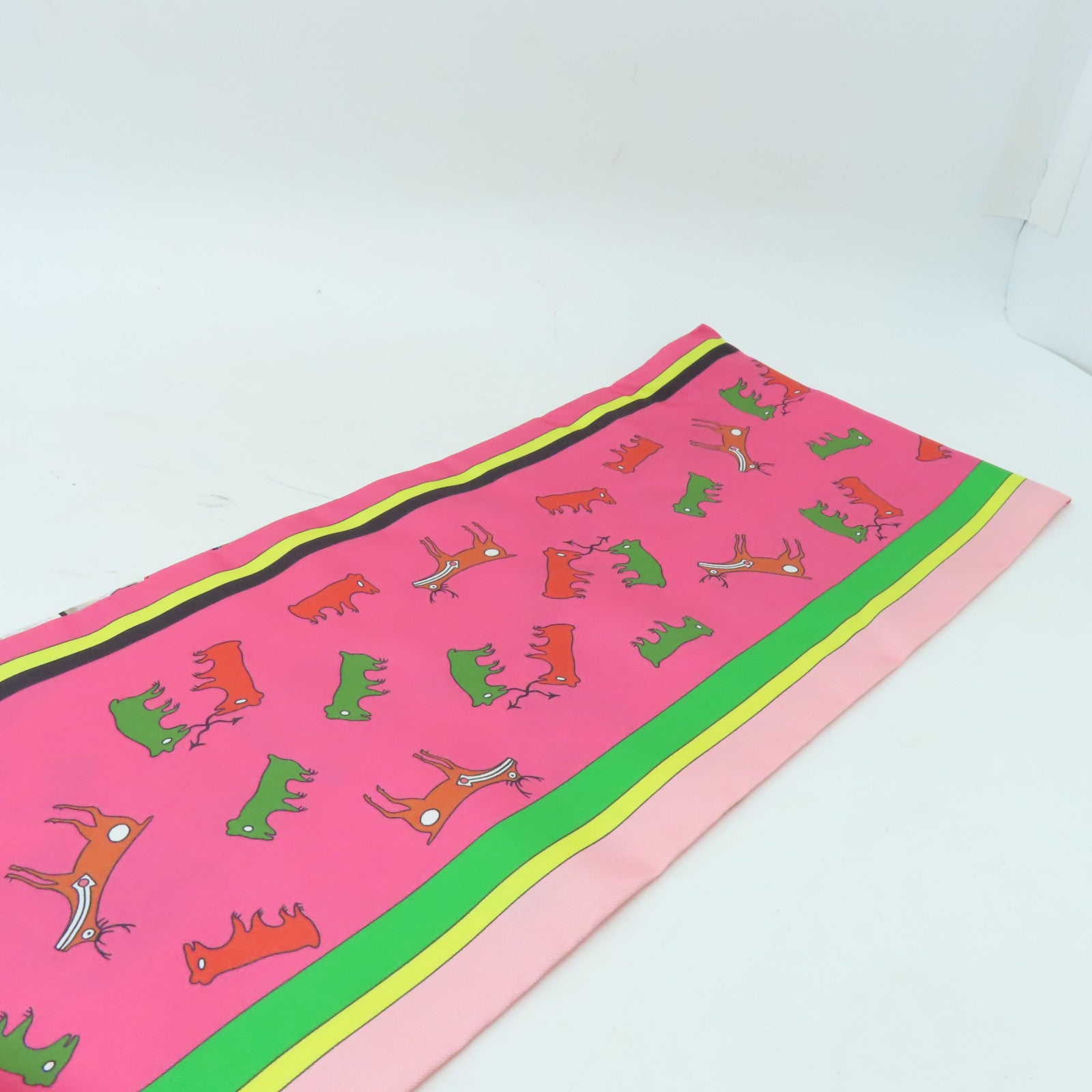 HERMES 絲質Maxi Twilly絲巾彩色